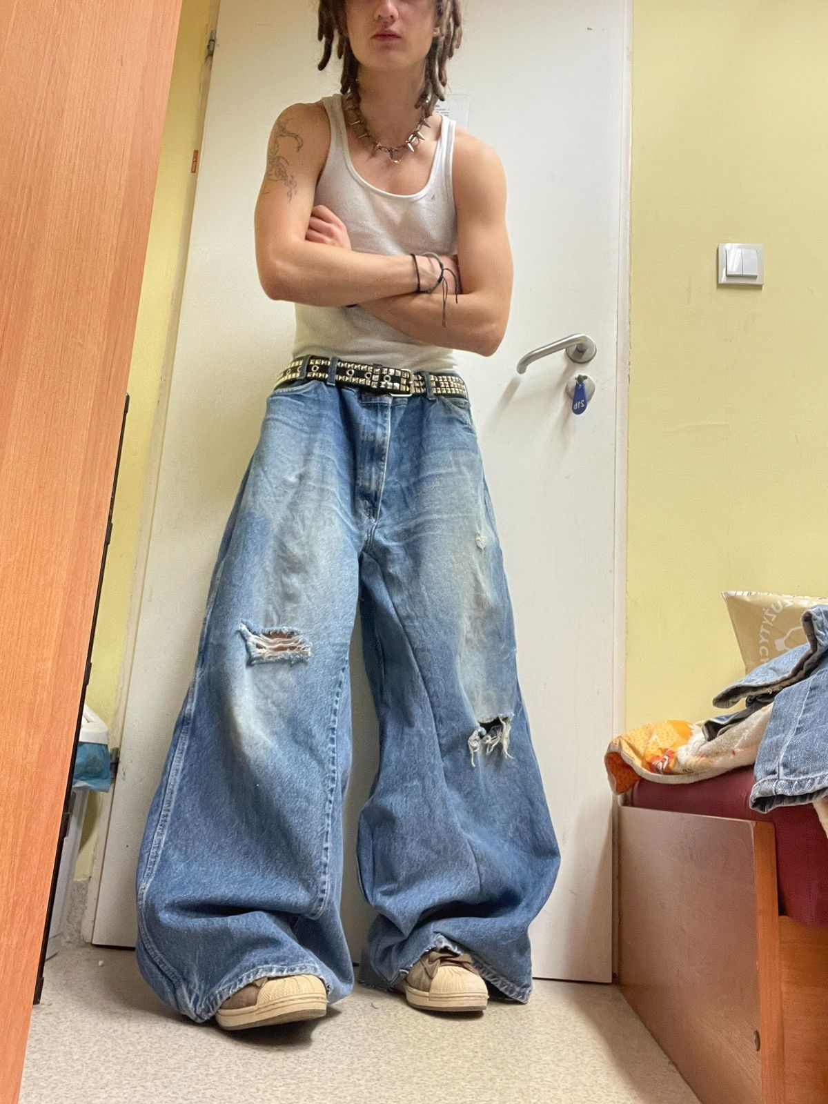 Dickies × Handmade rare disstrestred dickies handmade Pants Size US 40 / EU 56 - 3 Thumbnail