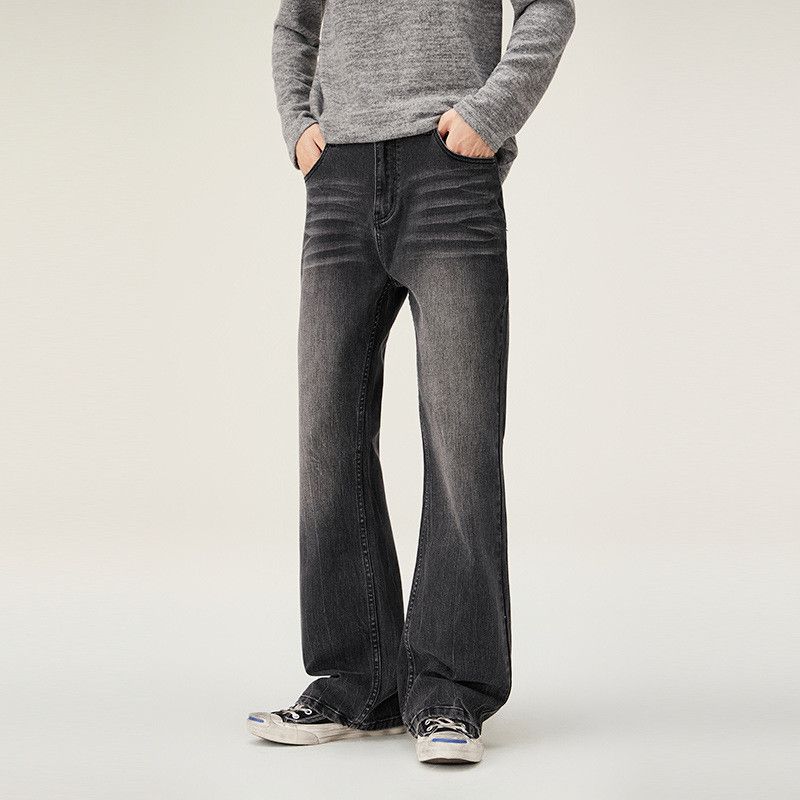 Japanese Brand High-street loose-fitting washed flared jeans for men Size US 32 / EU 48 - 3 Thumbnail