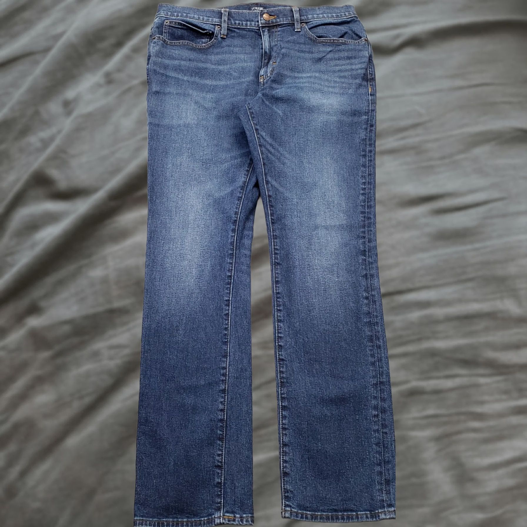 J.Crew J.CREW Flex Jeans Mens 34x32 Blue Denim 5-Pockets Slim Fit Straight Leg Shirt? Size US 34 / EU 50 - 1 Thumbnail