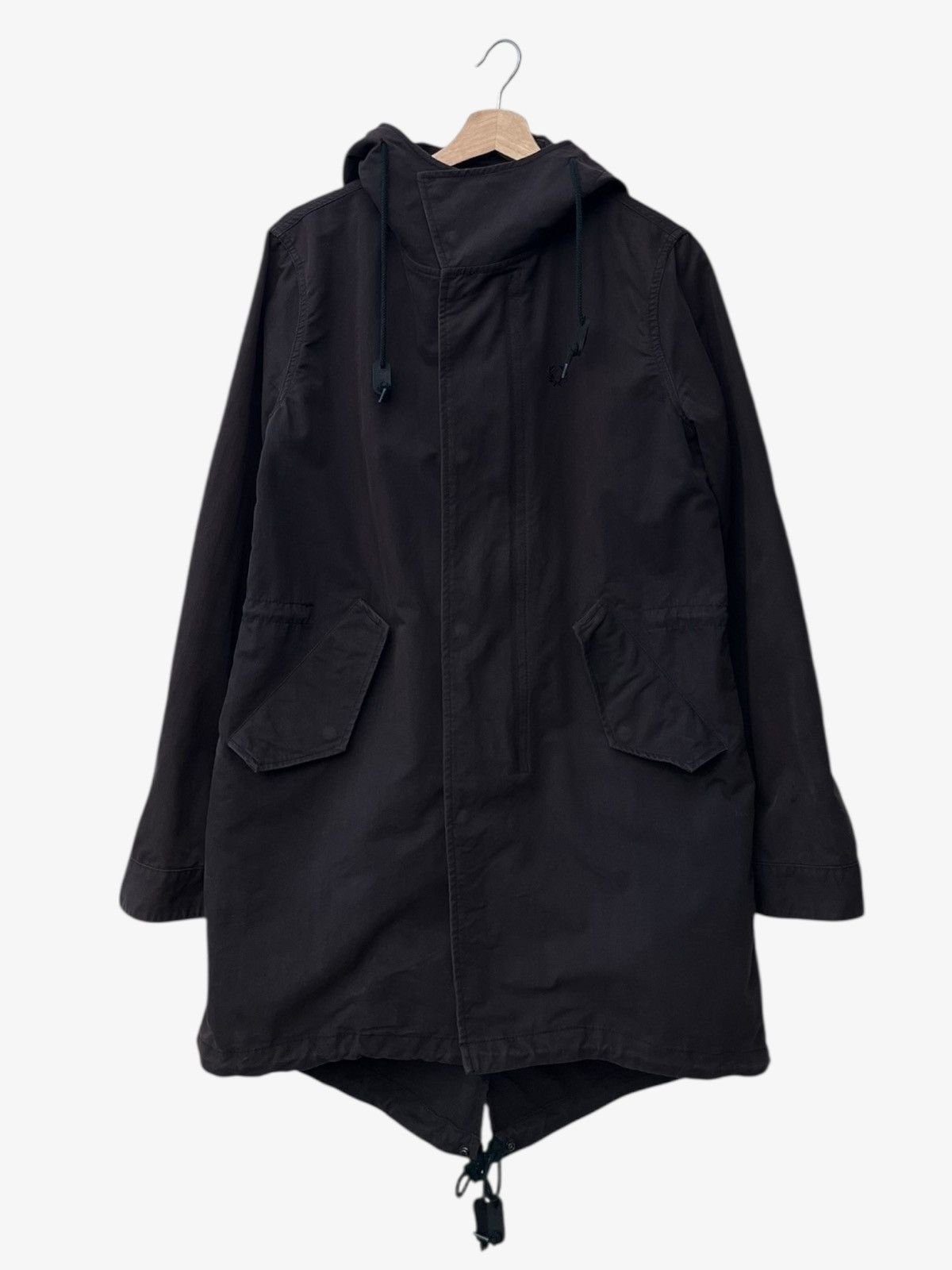 Fred Perry Faded Black Fred Perry Japan Cotton Blend Fishtail Parka Size US XS / EU 42 / 0 - 2 Thumbnail