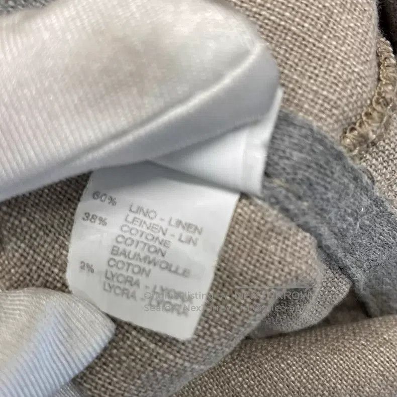 Brunello Cucinelli Brunello Cucinelli Khaki Cotton Linen Jacket Size M / US 6-8 / IT 42-44 - 6 Thumbnail