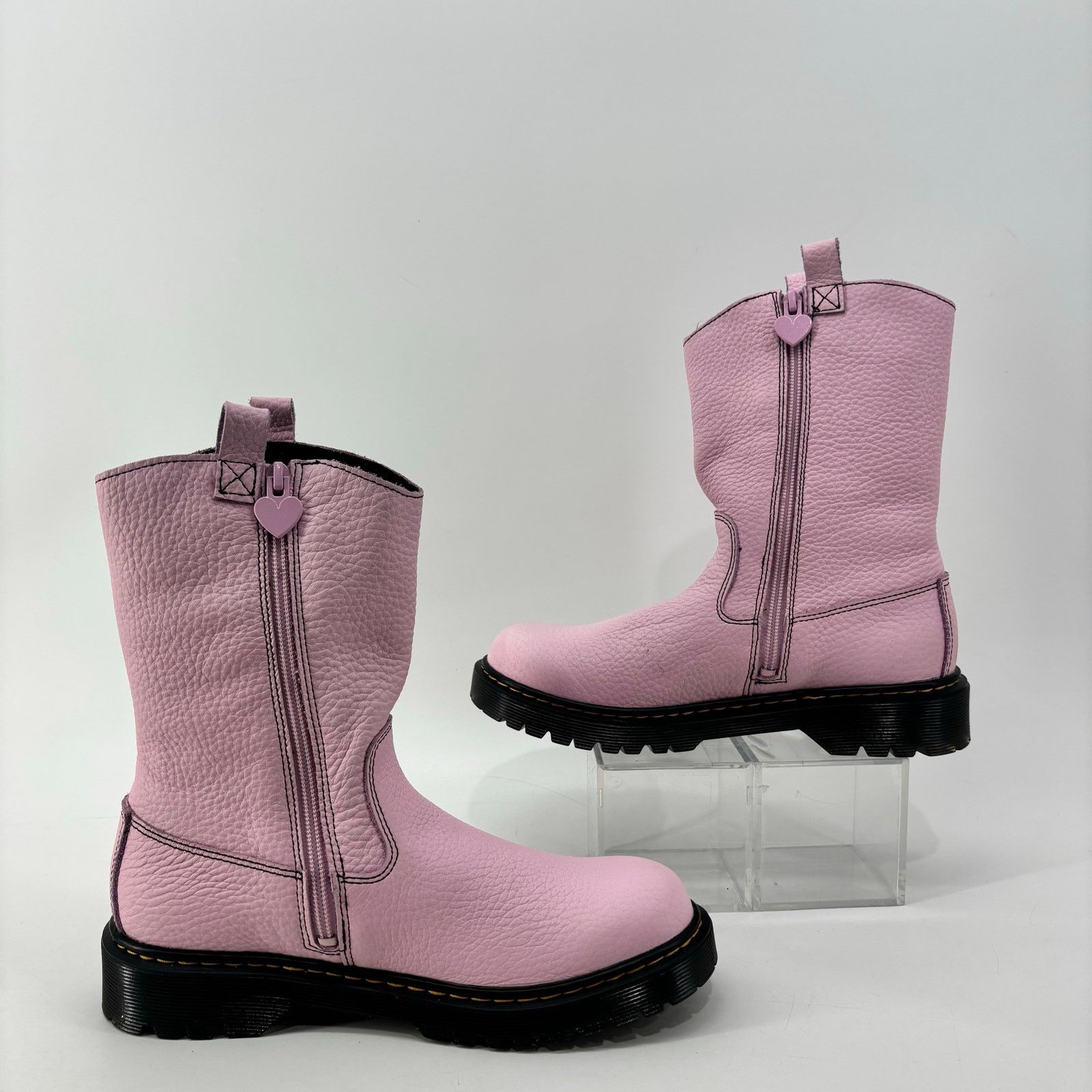 Dr. Martens Dr Martens Womens Size 7 Bex P-O Boots Cowgirl Hearts Chunky Size US 7 / IT 37 - 4 Thumbnail