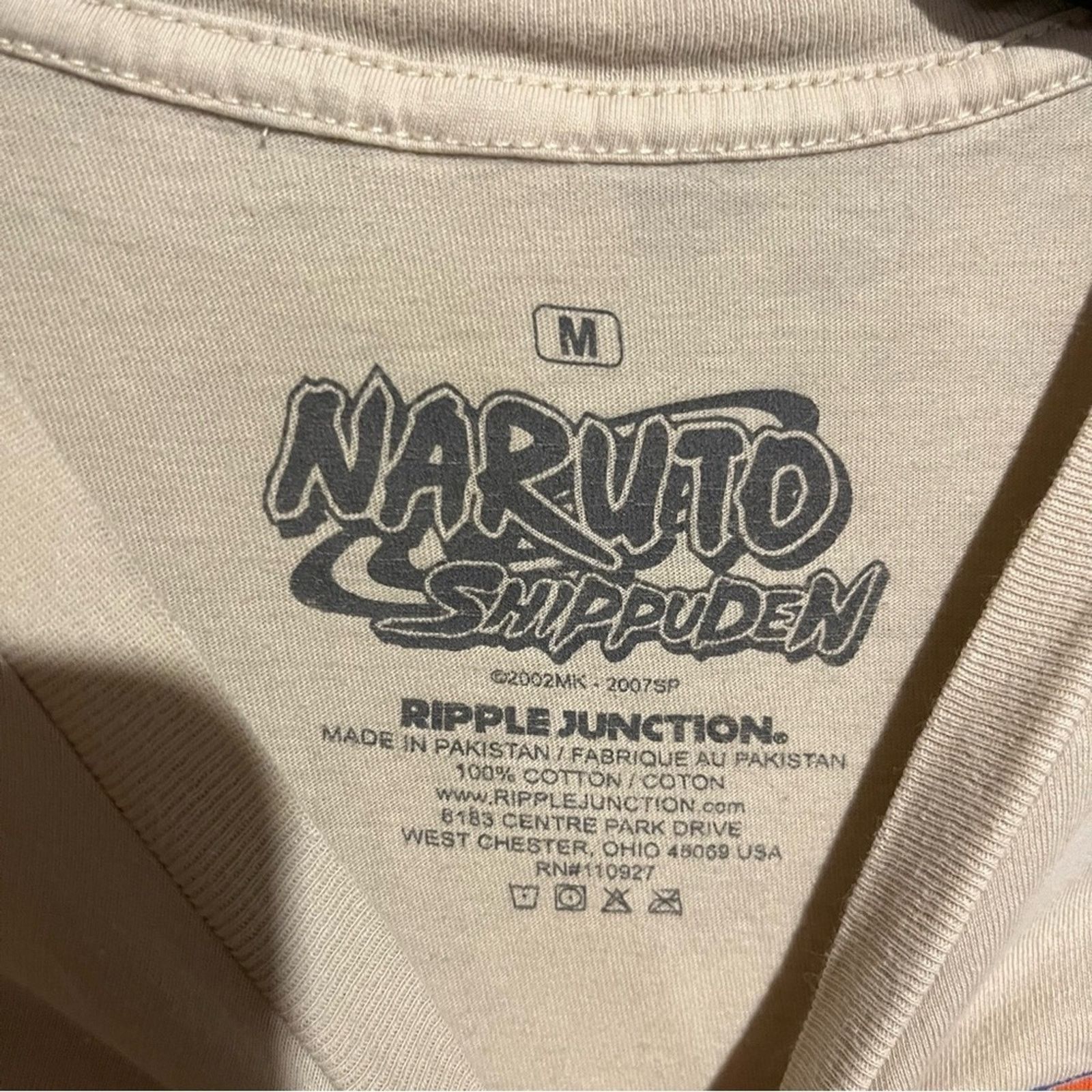 Ripple Junction Naruto Shippuden Naruto Uzumaki Anime Beige T-Shirt Size M Size US M / EU 48-50 / 2 - 2 Thumbnail