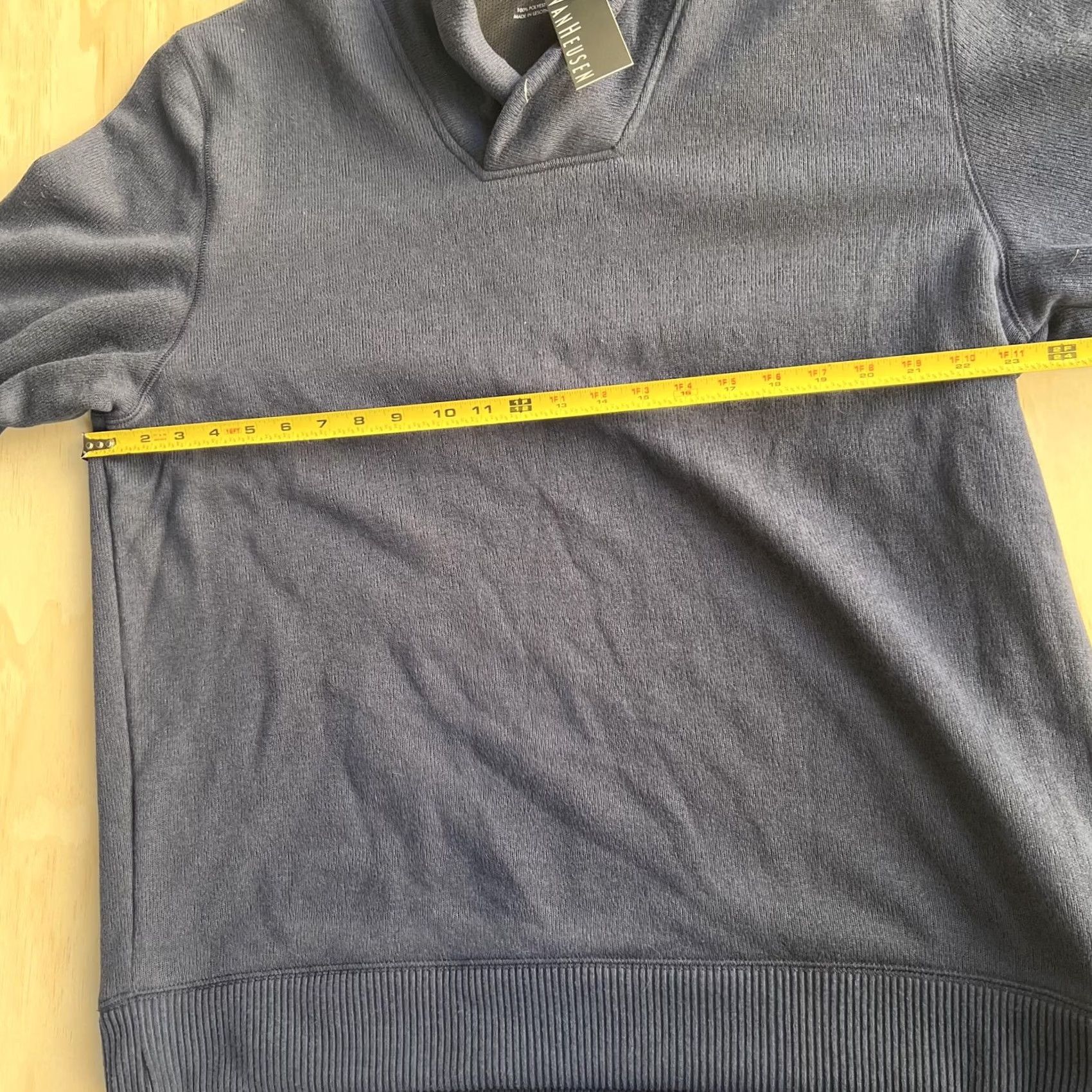 Van Heusen Van Heusen Sweater Mens XL Blue Shawl Collar V Neck Polyester Knit Pullover Size US XL / EU 56 / 4 - 5 Thumbnail