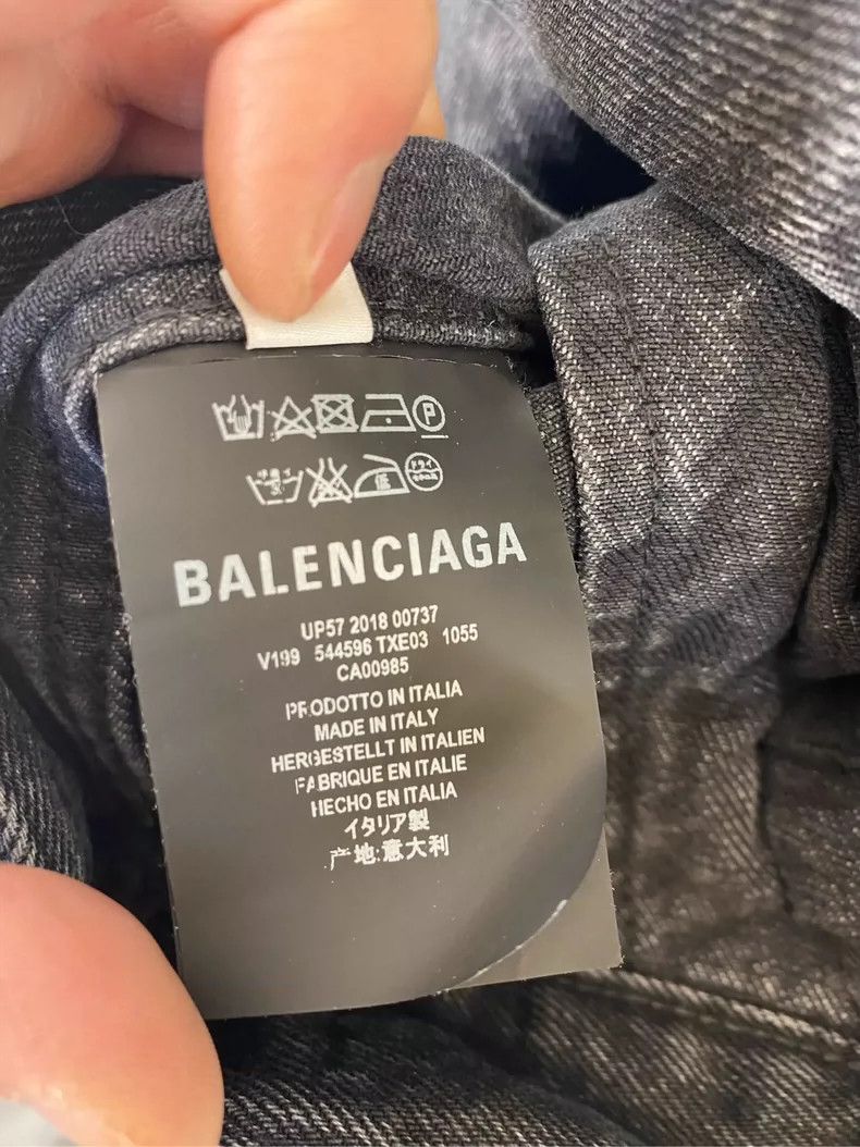 Balenciaga Balenciaga Double colored flag logo denim black coat Size US S / EU 44-46 / 1 - 5 Thumbnail