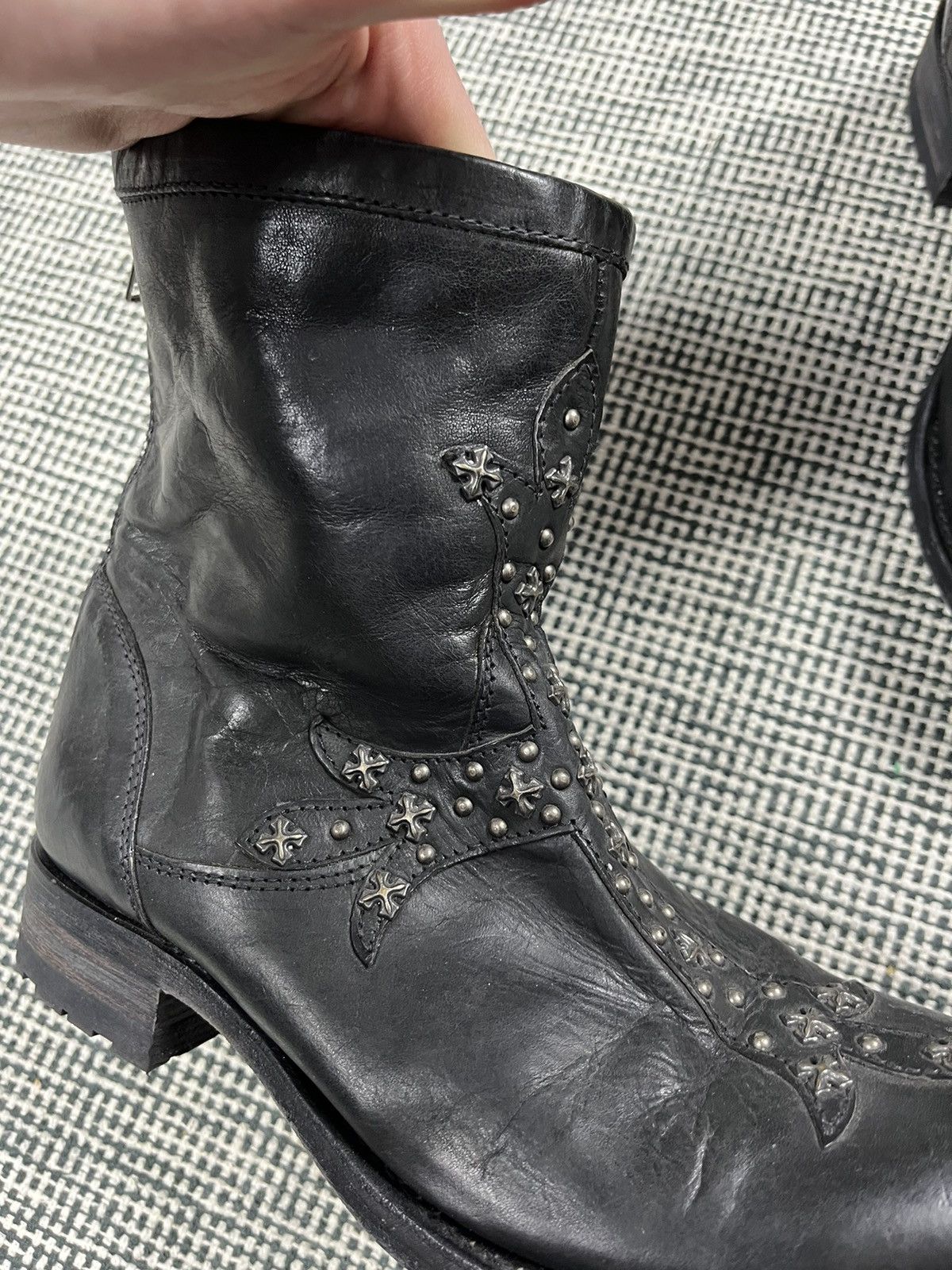 Sendra Fleur De Lis cross studded sendra cowboy boots 38 eu y2k Size US 8 / IT 38 - 7 Thumbnail