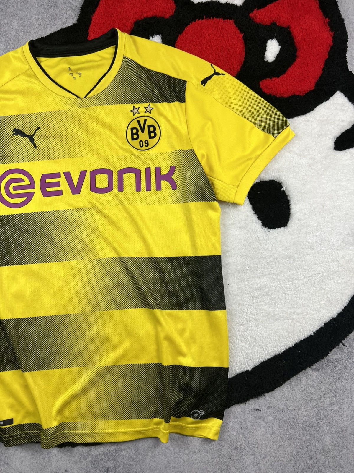 Puma Y2K Borussia Dortmund BVB 2017-18 Blockcore Soccer Jersey Size US L / EU 52-54 / 3 - 3 Thumbnail