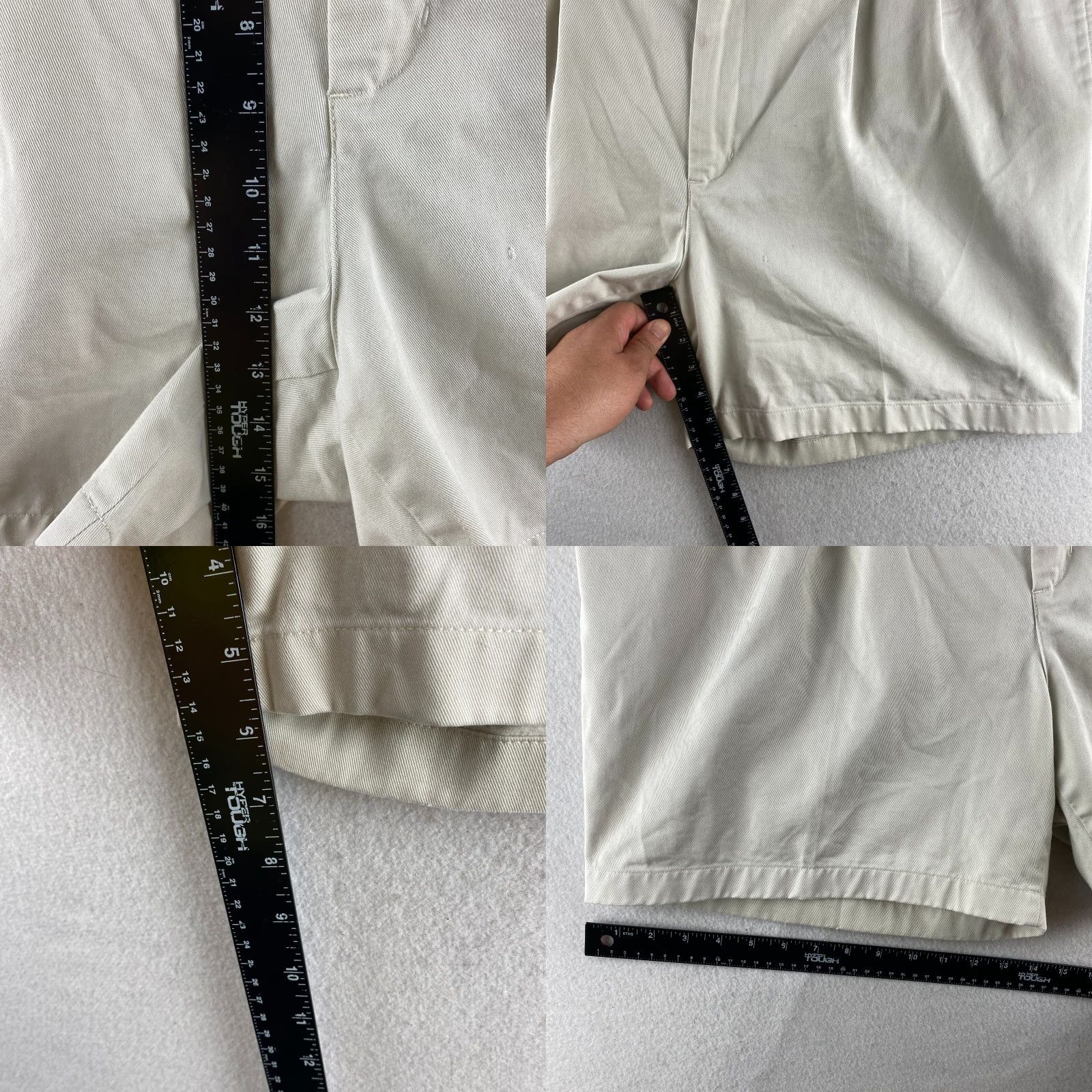 Lands' End Lands' End Shorts Mens 40 Beige Traditional Fit Chino Slash Pocket Pleated Front Size US 40 / EU 56 - 9 Thumbnail