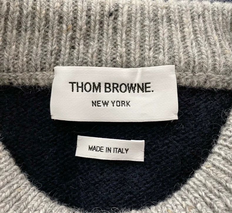 Thom Browne Thom Browne Gray striped knit sweater Size XS / US 0-2 / IT 36-38 - 4 Thumbnail