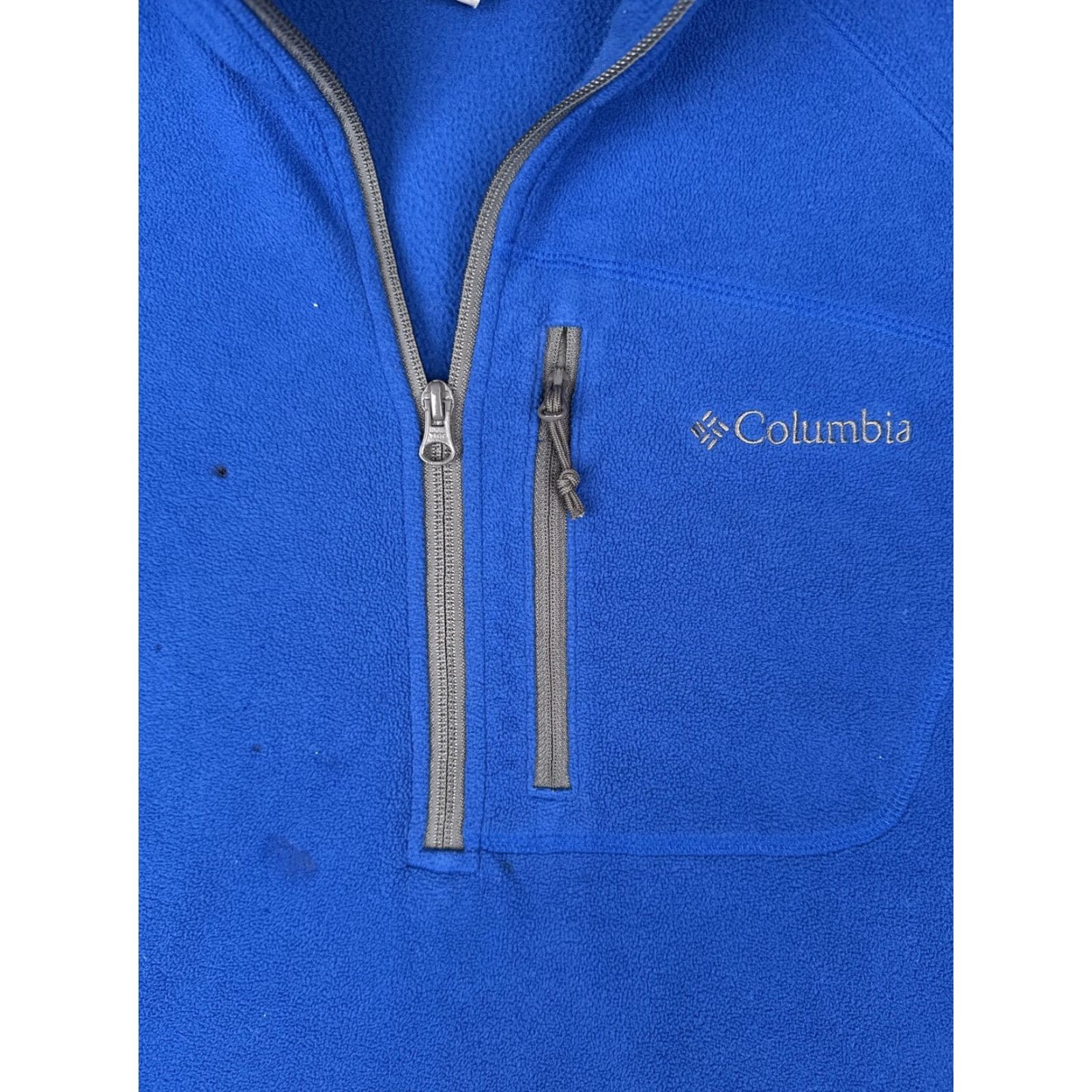 Vintage Columbia Sweater Mens 2XL Blue Fleece Half Zip Pullover Chest Pocket Outdoors Size US XXL / EU 58 / 5 - 6 Thumbnail