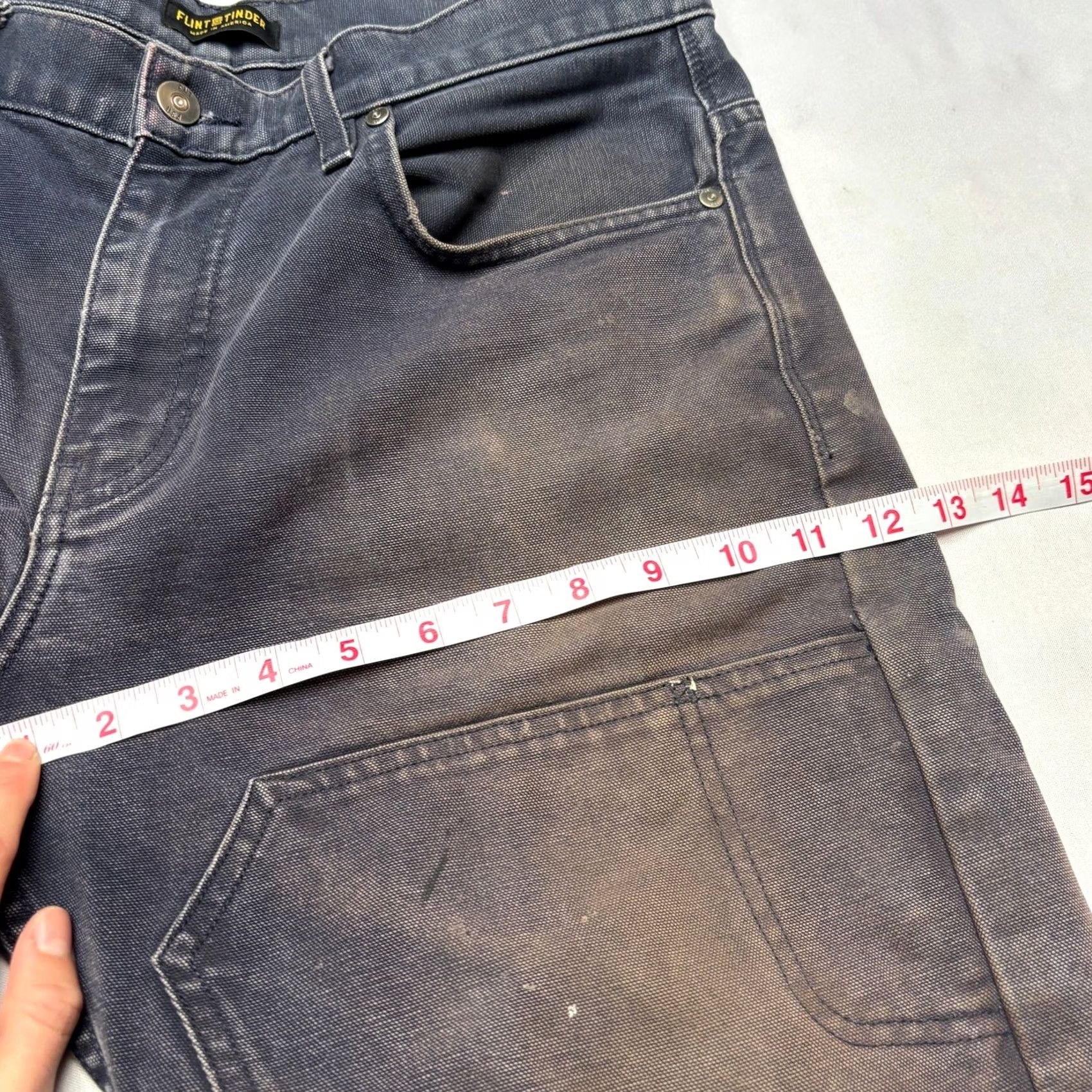 Flint And Tinder Flint and Tinder Workwear Pants Men's 33x31.5 Double Knee Faded Canvas Size US 33 - 6 Thumbnail