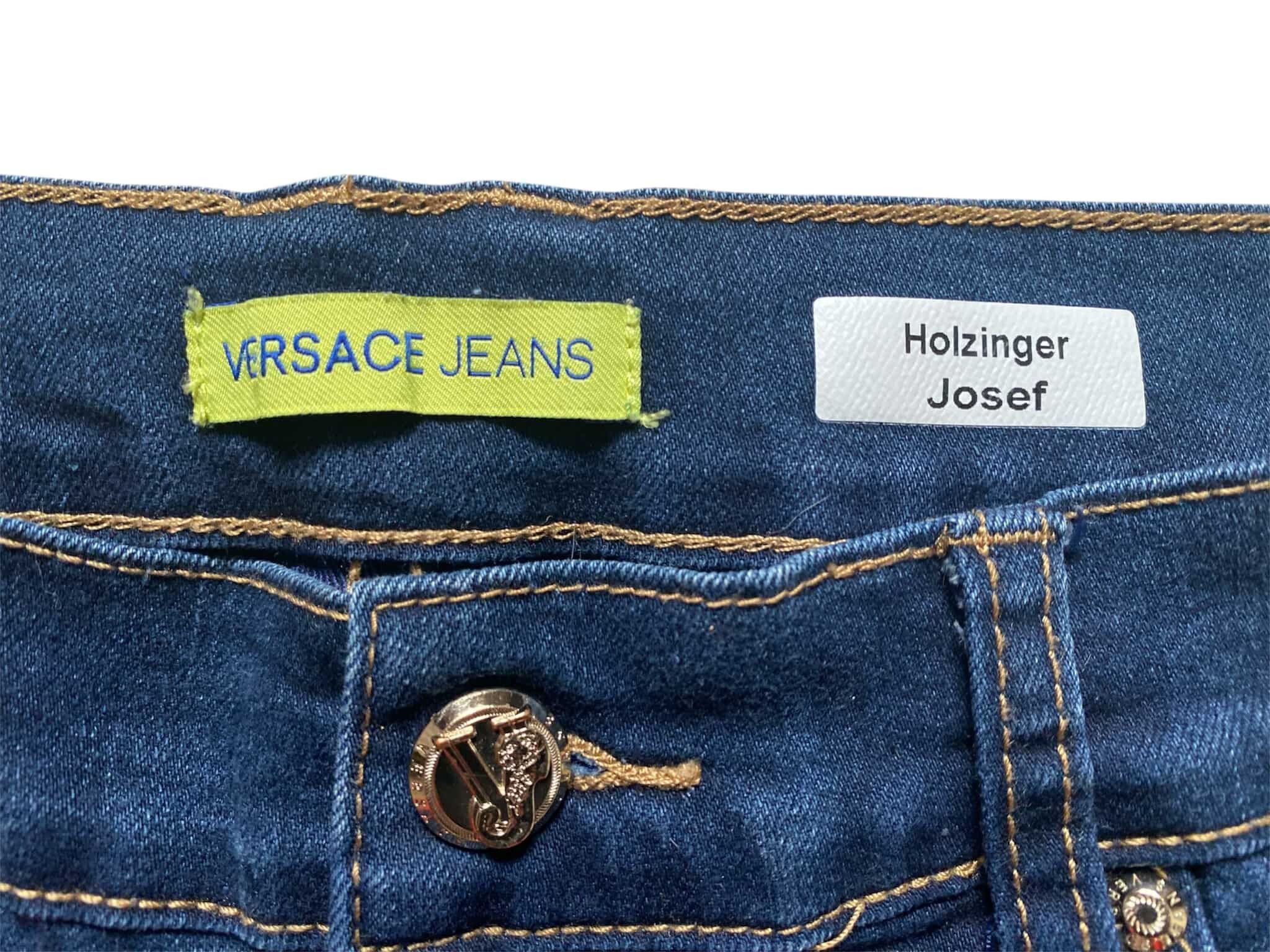 Versace Jeans Couture Versace Jeans Couture Shiny Squin Rocks Denim Panther Size 29" - 10 Thumbnail