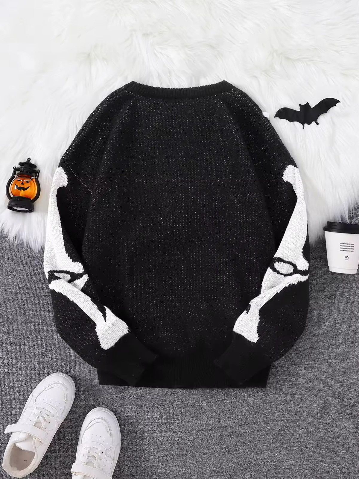 Japanese Brand Skaleton Round Neck Knitted Pullover Size US XL / EU 56 / 4 - 2 Thumbnail