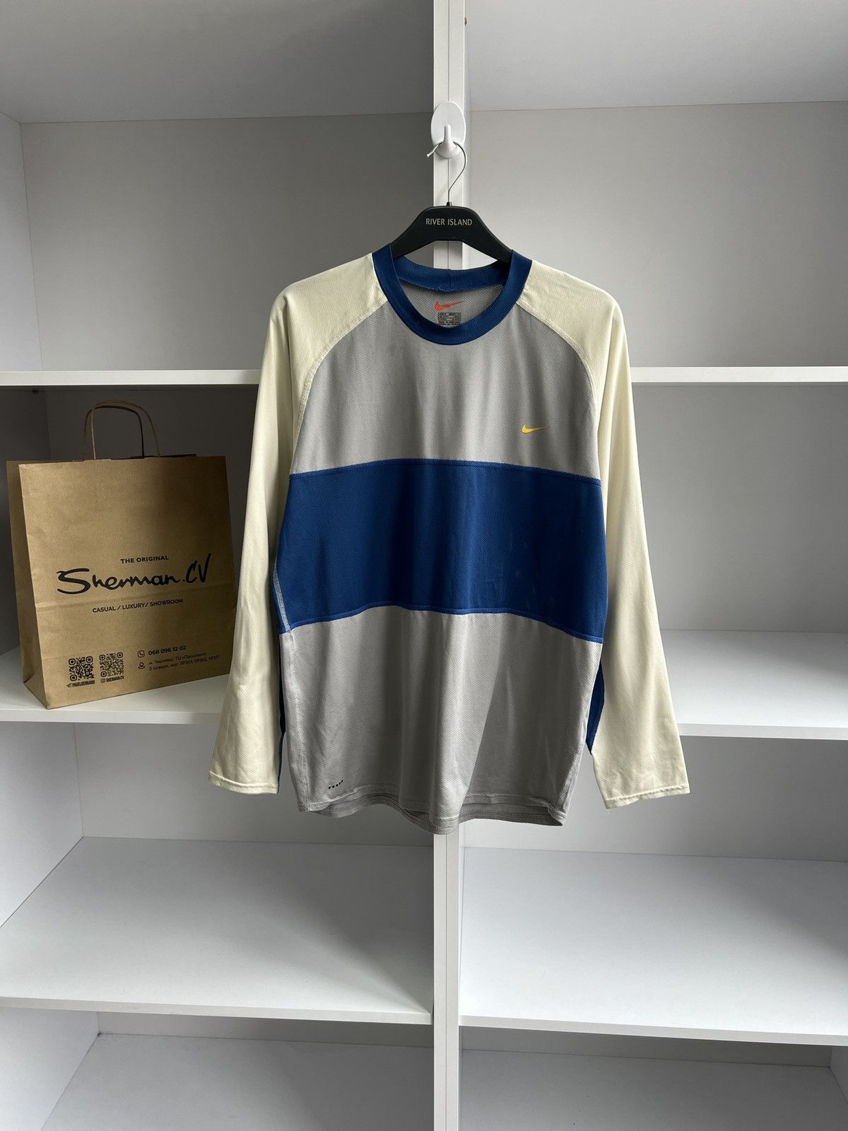 Nike × Vintage Vintage Nike termo long sleeve 90s style Size US M / EU 48-50 / 2 - 1 Thumbnail