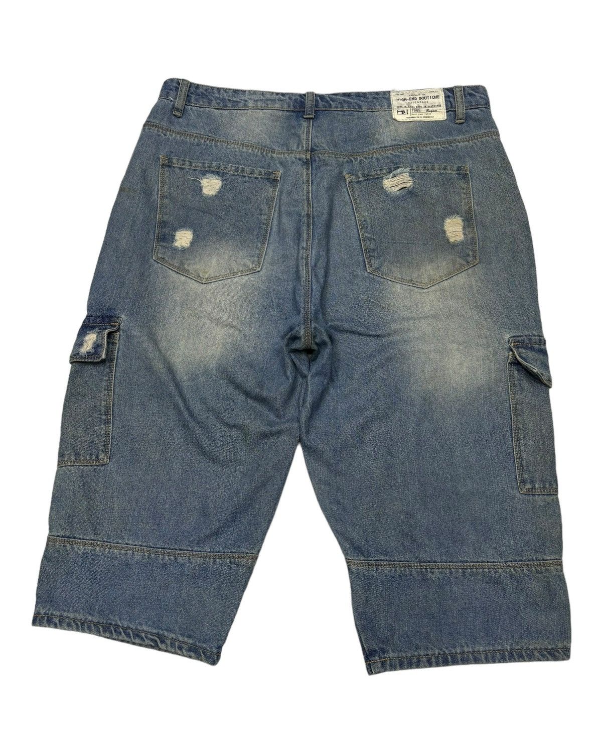 Japanese Brand RARE🔥PROPERTY OF CATEN BROS JORTS DISTRESS JNCO STYLE Size US 36 / EU 52 - 6 Thumbnail
