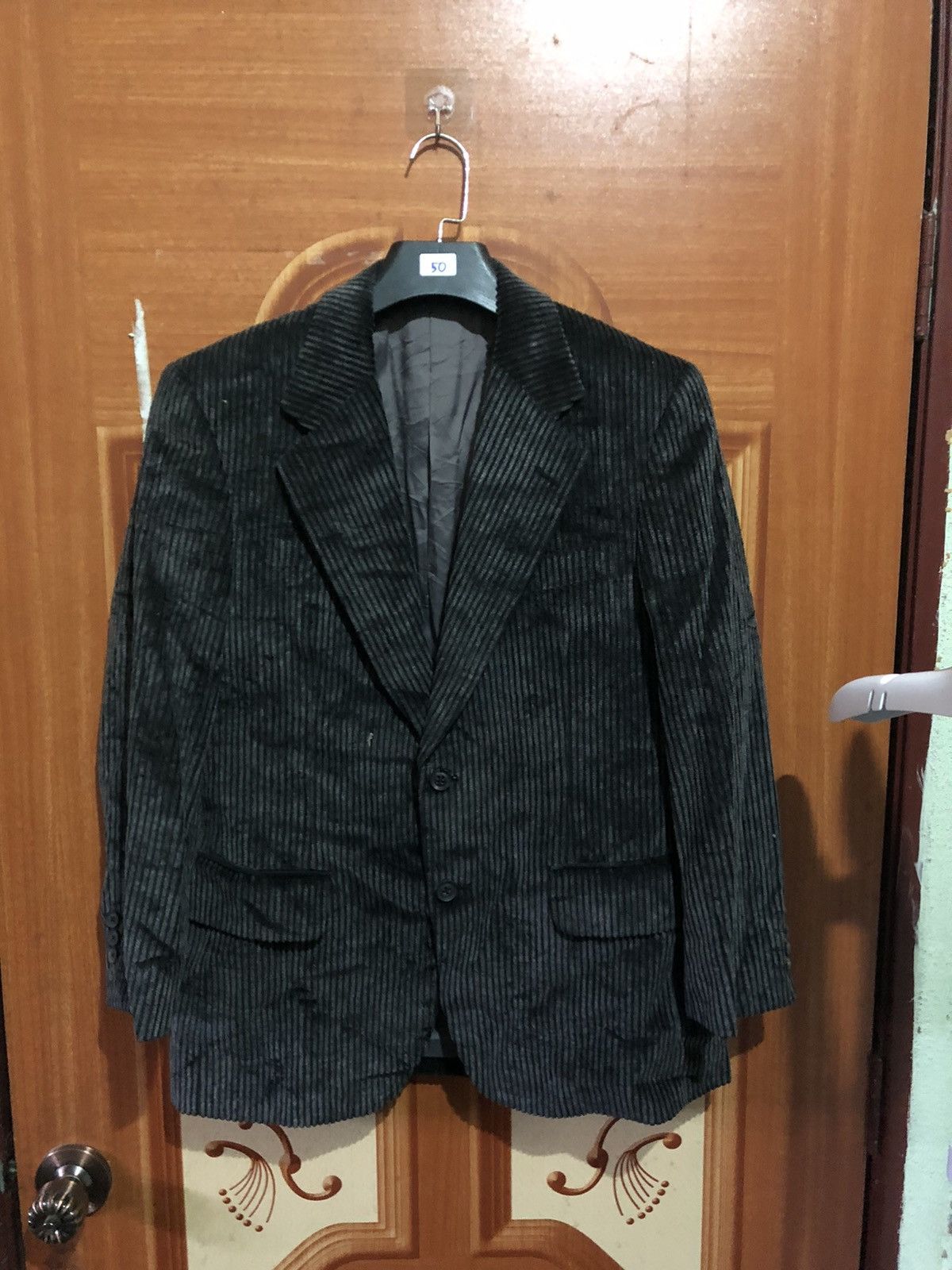 Burberry Burberrys Vintage Made in Japan Corduroy Blazer Size 38R - 2 Thumbnail