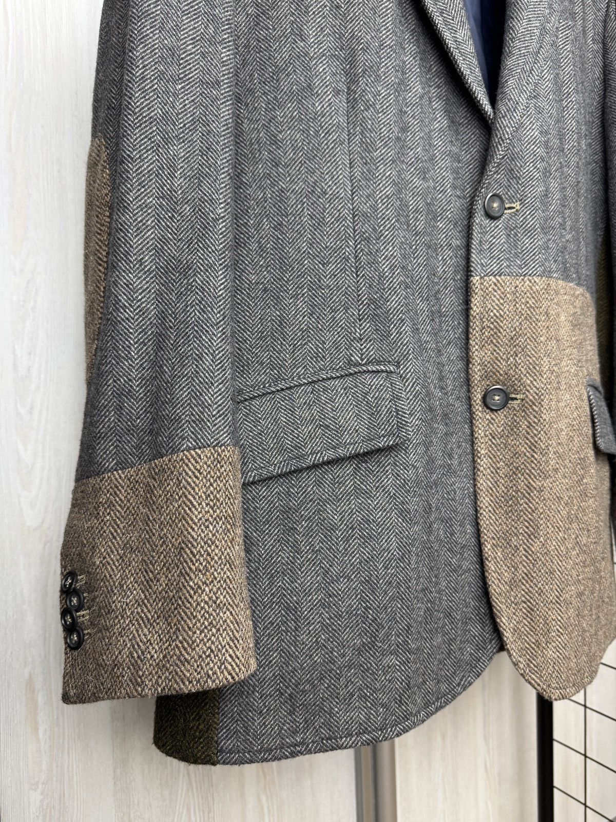 Gant Gant vintage wool colour blocker tweed blazer sport coat Size 46R - 6 Thumbnail