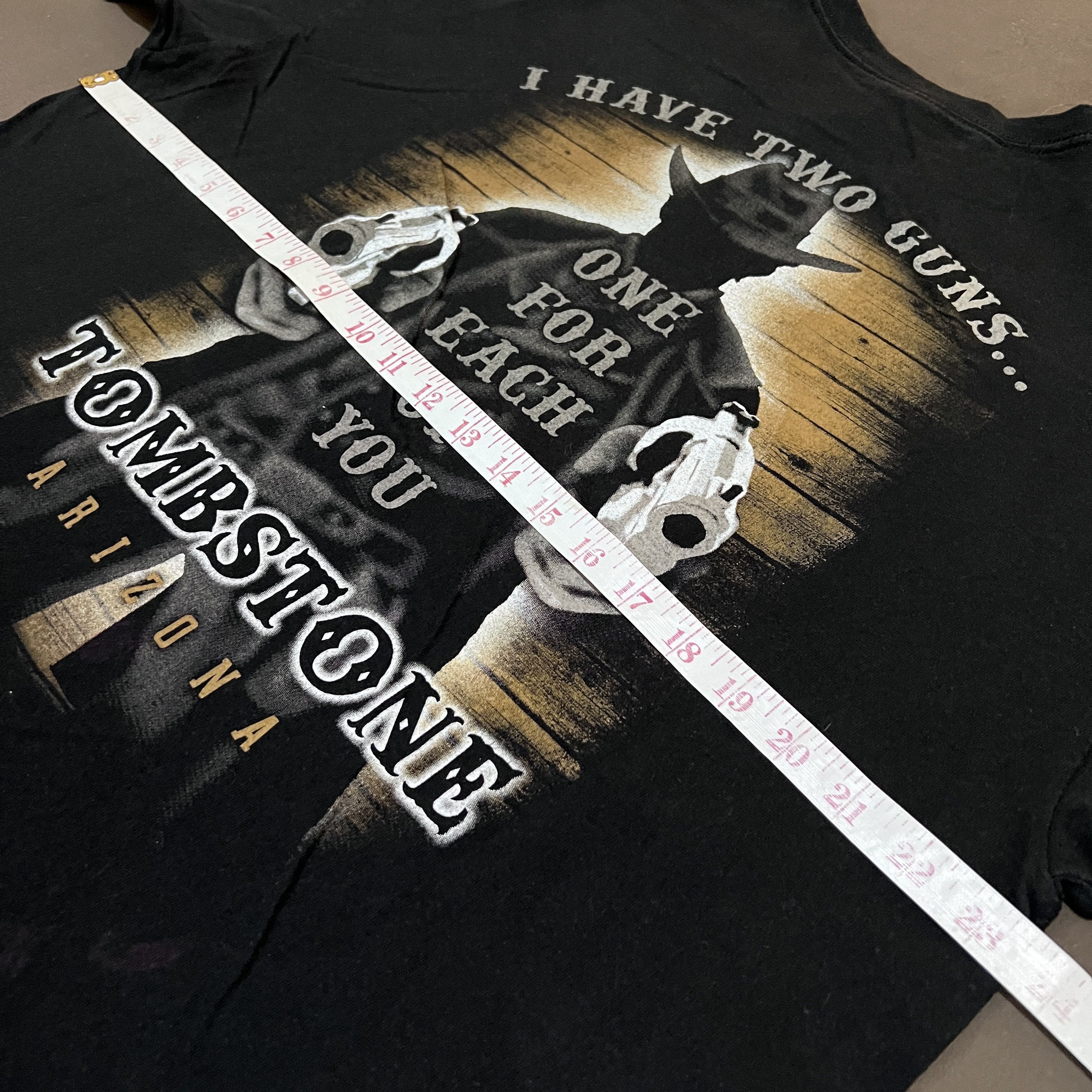 Vintage Vintage Y2K TOMBSTONE ARIZONA Cowboy Promo Tee Gun Size US XL / EU 56 / 4 - 8 Thumbnail