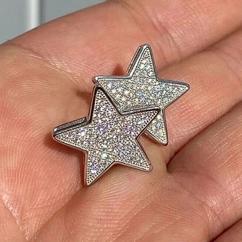 Other Chic Bling Bling Five-Pointed Star Earrings Size ONE SIZE - 3 Thumbnail