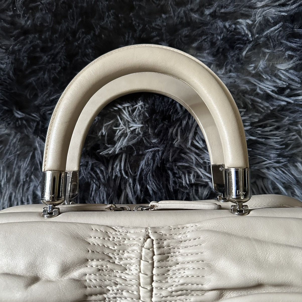 Dior Dior Light Beige Leather Karenina East West Karenina Satchel Size ONE SIZE - 13 Thumbnail