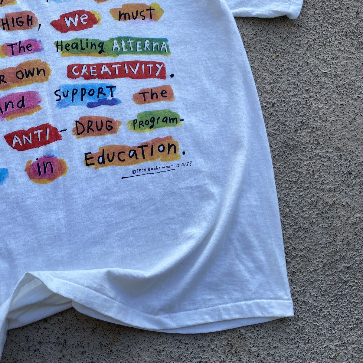 Vintage Vintage 1989 Fred Babb Art in Education Graphic T-Shirt Y2K Size US XL / EU 56 / 4 - 4 Thumbnail