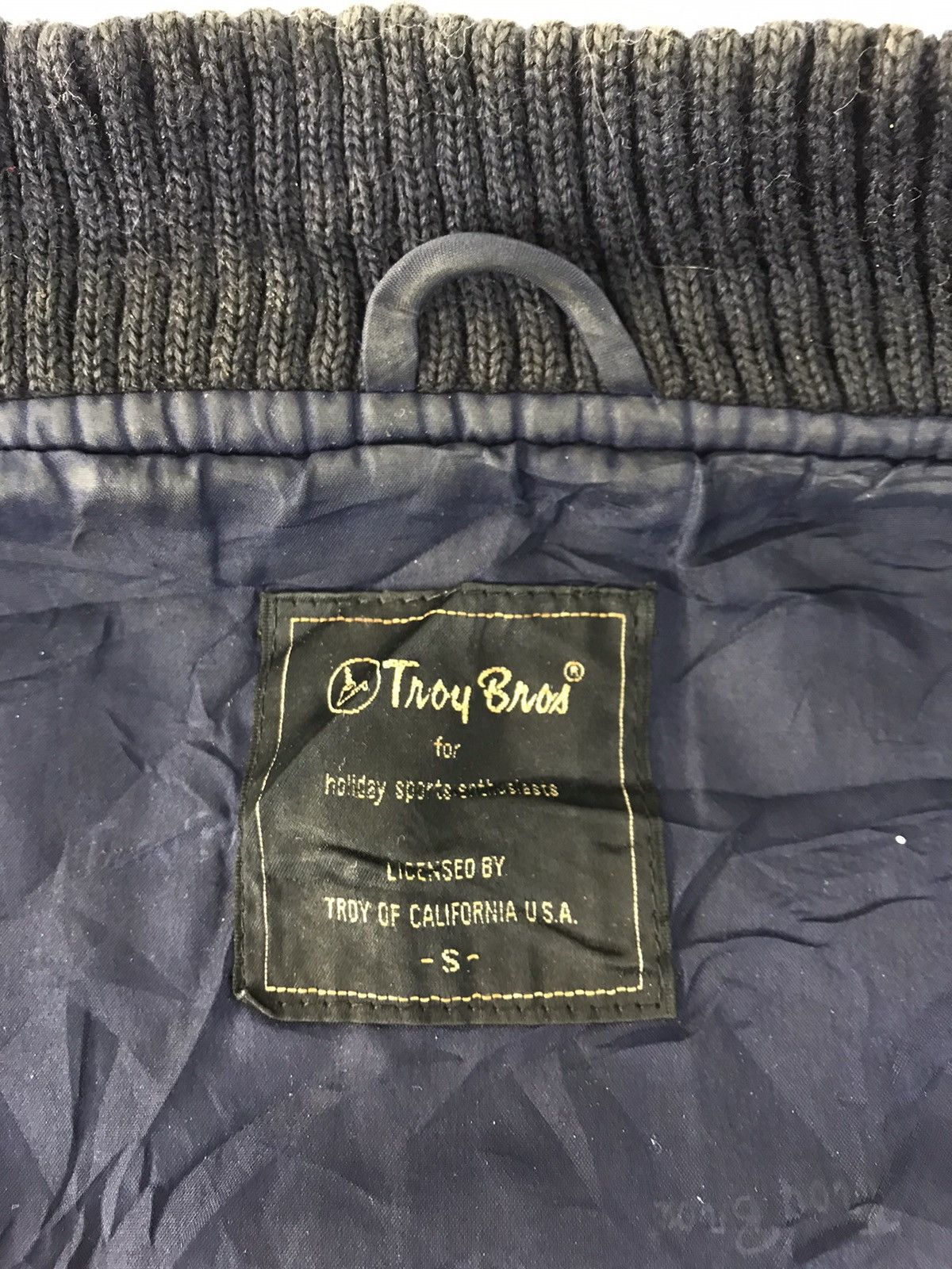 Leather 90s Troy Bros California Varsity Jacket Leather Sleeve Size US S / EU 44-46 / 1 - 6 Thumbnail