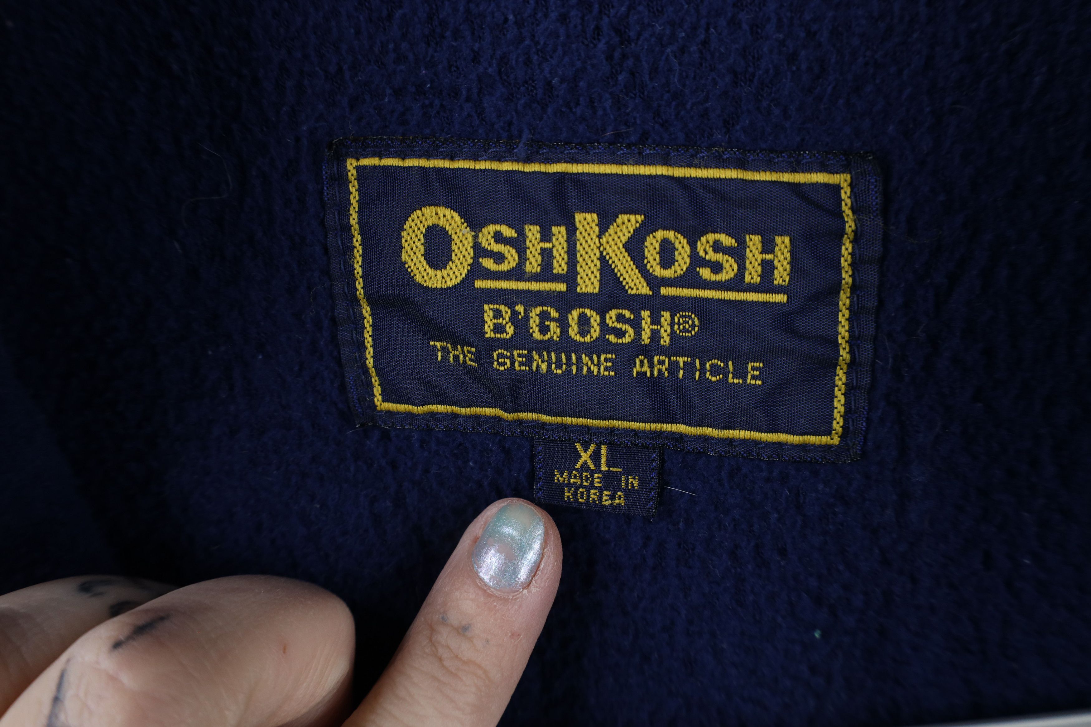 Vintage Vintage 90s OshKosh B'Gosh Fleece Lined Bomber Jacket Teal Size US XL / EU 56 / 4 - 9 Thumbnail