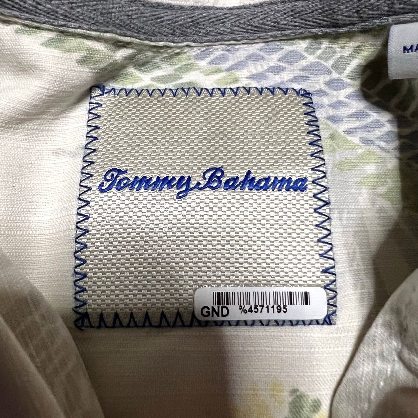 Tommy Bahama Tommy Bahama Camp Shirt Mens XL Cream Hawaiian Floral Silk Short Sleeve Mens XL Size US XL / EU 56 / 4 - 6 Thumbnail