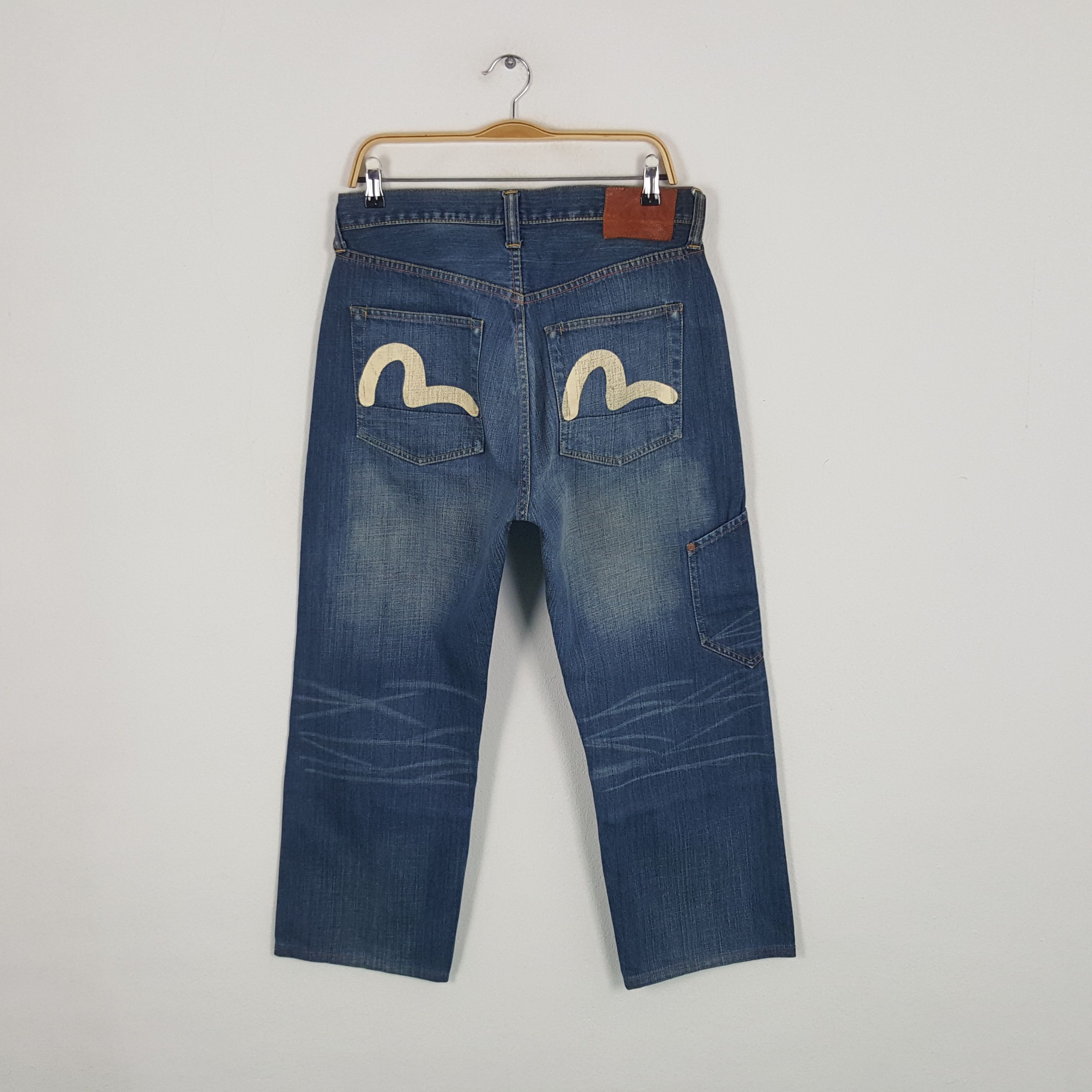Evisu × Japanese Brand × Vintage Vintage Evisu Japanese Brand Daicock Custom Art Denim Jeans Size US 31 - 4 Thumbnail