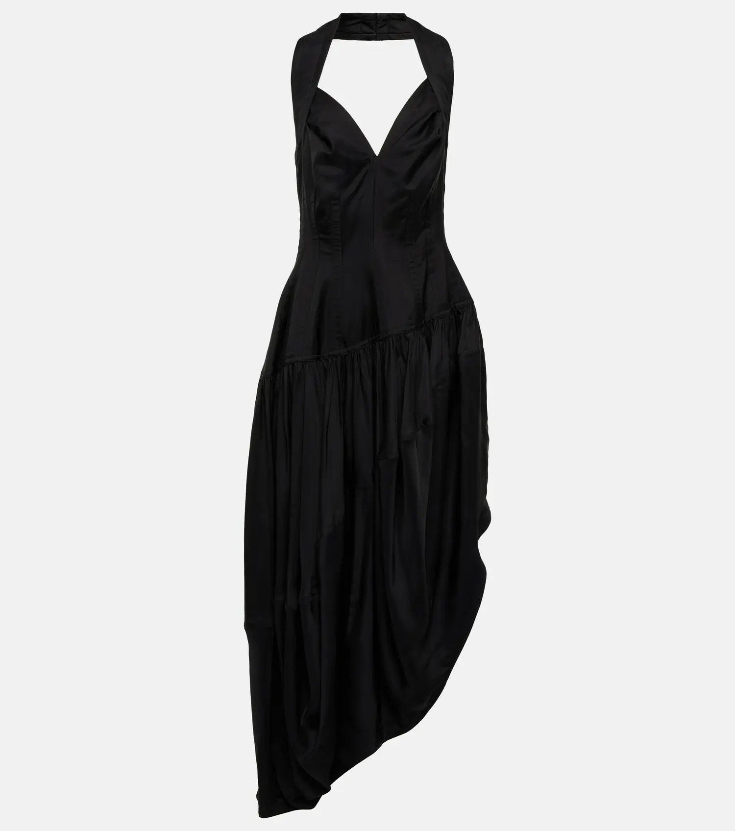 Bottega Veneta o1n1vont1224 Washed Viscose Dress in Black Size XS / US 0-2 / IT 36-38 - 2 Thumbnail