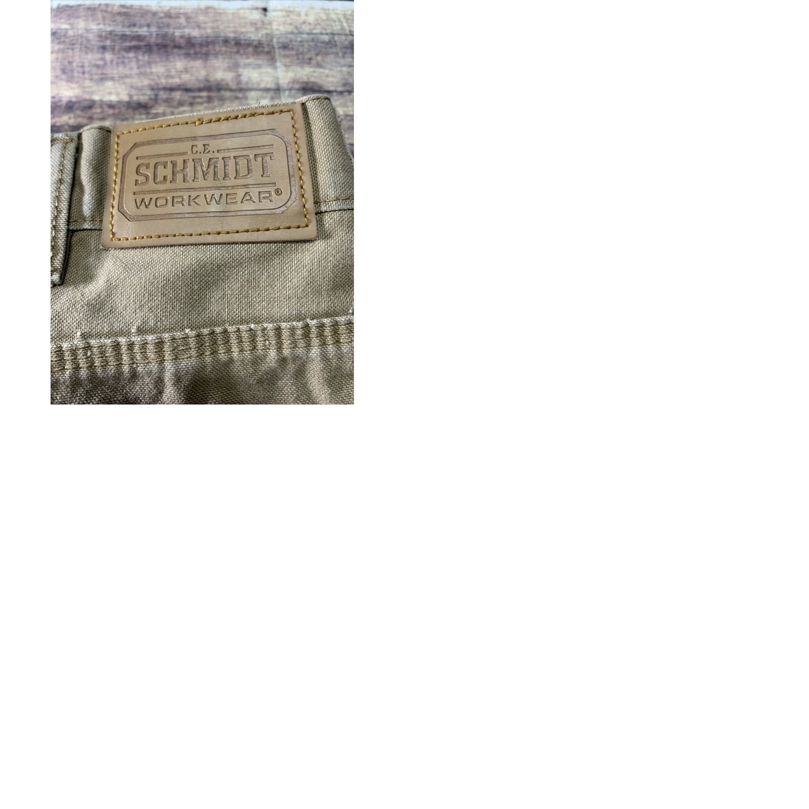 Vintage C.E. Schmidt Workwear Men's 42x30 Carpenter Canvas Light Brown Work Pants Size US 42 / EU 58 - 9 Thumbnail