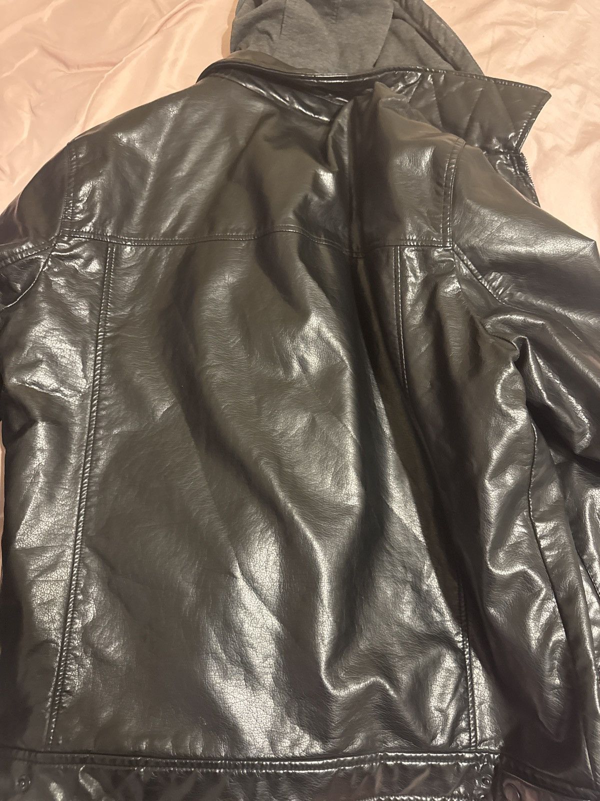 Levi's Levi Leather Hooded Jacket Black Size US L / EU 52-54 / 3 - 3 Thumbnail