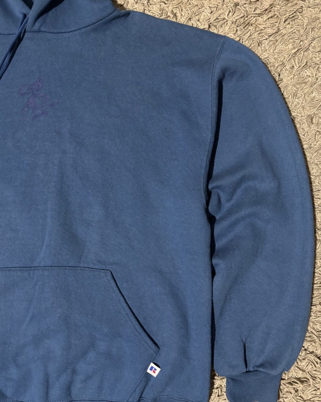 Russell Athletic 1990’s Russell Athletic “Garage” Tonal Slate Blue Hoodie Size US L / EU 52-54 / 3 - 2 Thumbnail