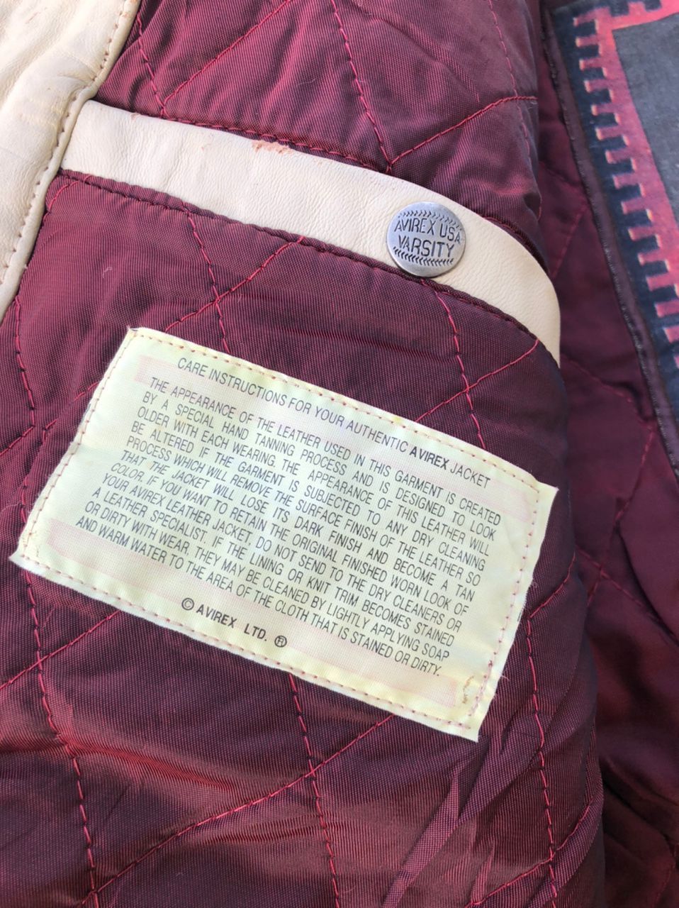 Avirex × Vintage Vintage Avirex Spirit Of American Varsity Leather Jacket Size US XL / EU 56 / 4 - 7 Thumbnail