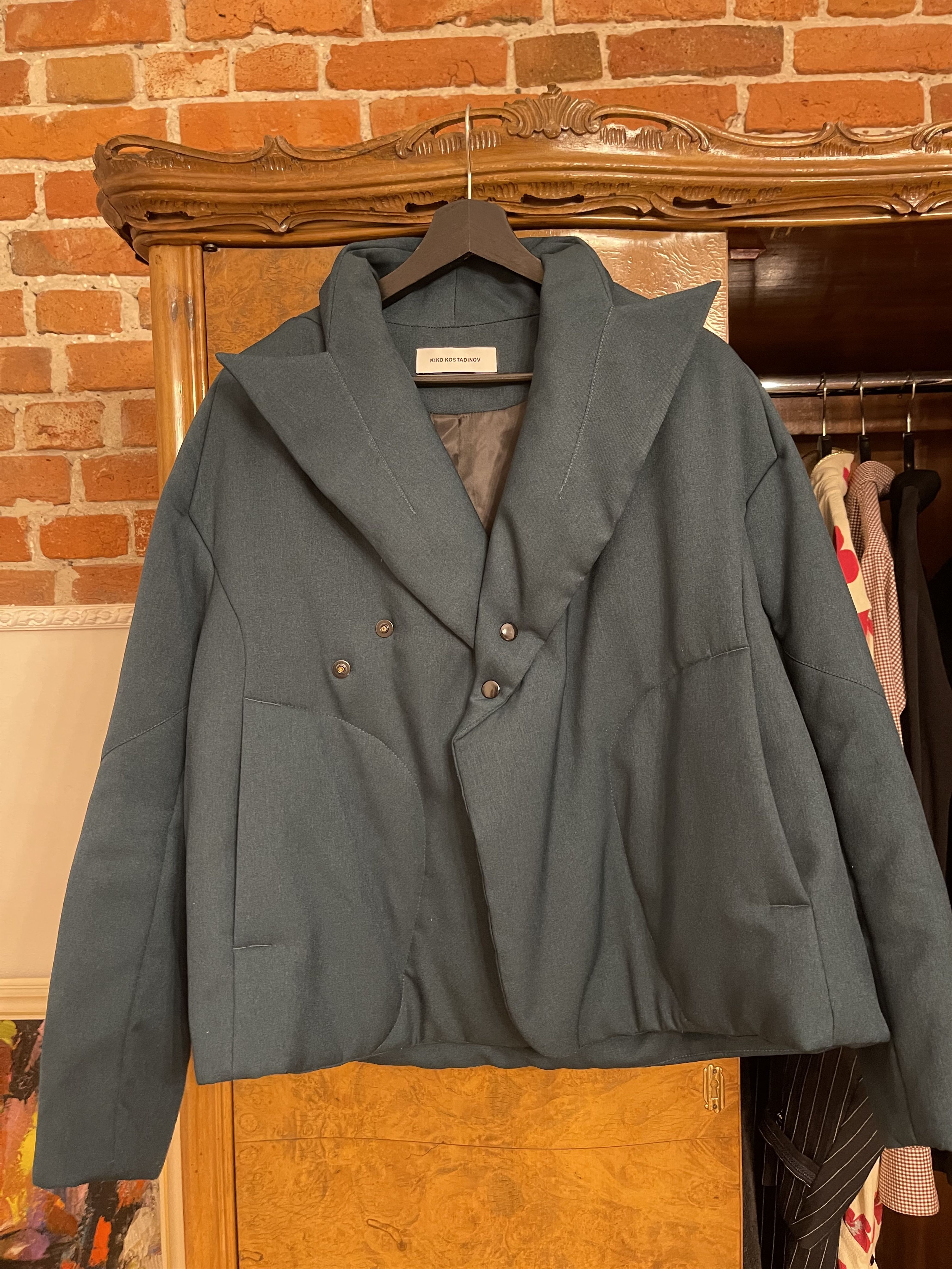 Kiko Kostadinov Kiko Kostadinov AW19 Vein Blazer Jacket Dark Green Size US M / EU 48-50 / 2 - 3 Thumbnail