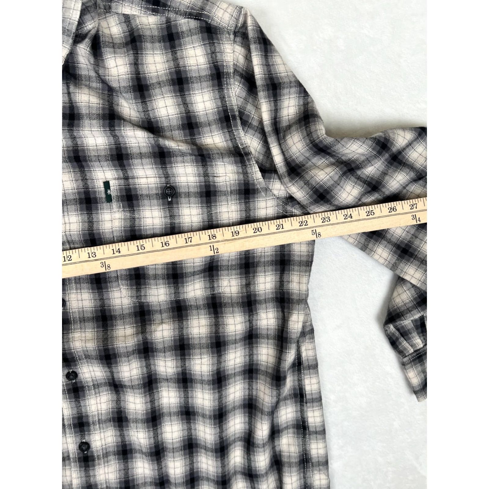 Vintage G.H. Bass & Co. Shirt Mens Large Gray Plaid Flannel Long Sleeve Button Front Size US L / EU 52-54 / 3 - 5 Thumbnail