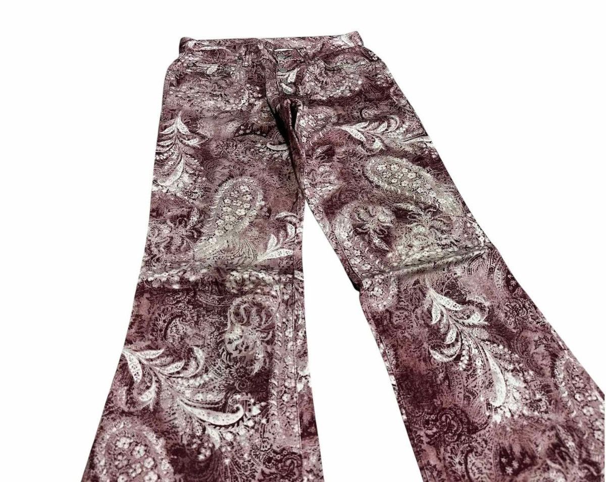 If Six Was Nine × Japanese Brand × Tornado Mart 🔥Sick Y2K Tornado Mart Flared Jeans Paisley Bootcut Size US 28 / EU 44 - 2 Thumbnail