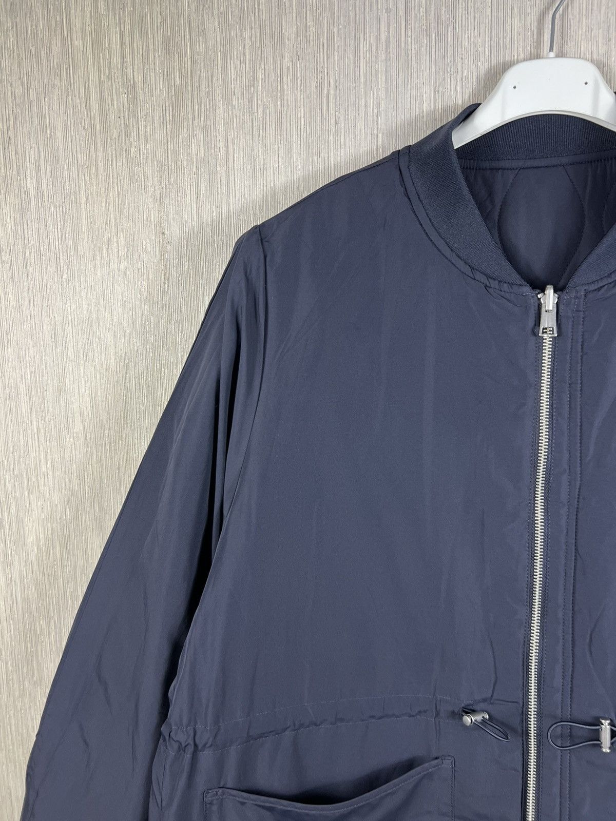 Cos COS reversible navy nylon long coat jacket double sided Size L / US 10 / IT 46 - 19 Thumbnail
