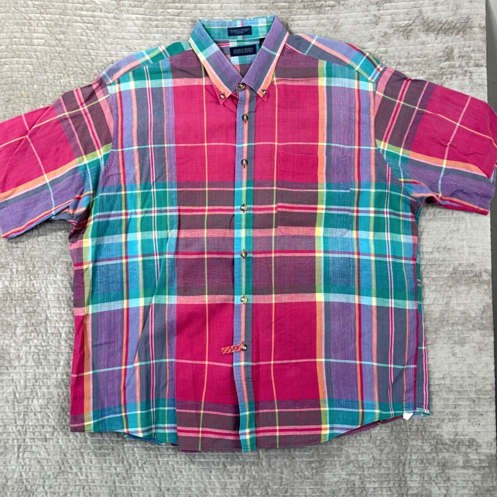 Lands' End VINTAGE Lands' End Shirt Size US XXL / EU 58 / 5 - 2 Thumbnail