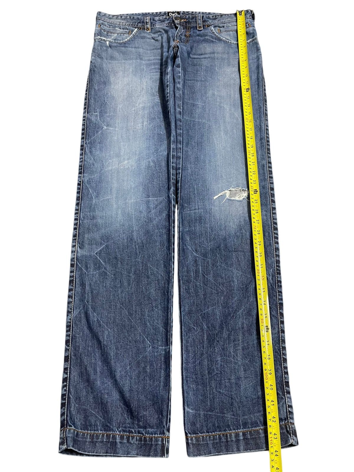 Dolce & Gabbana Vintage Dolce Gabbana Blue Faded Wash Distress Jeans Size US 35 - 13 Thumbnail