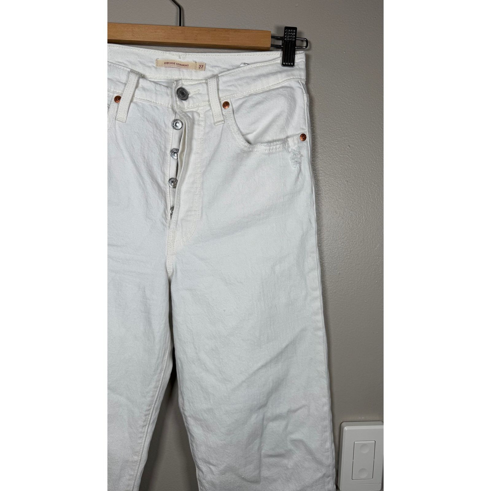 Levi's Levi’s Ribcage Straight Ankle Jeans in Cloud Over size 27 Size 27" / US 4 / IT 40 - 11 Thumbnail