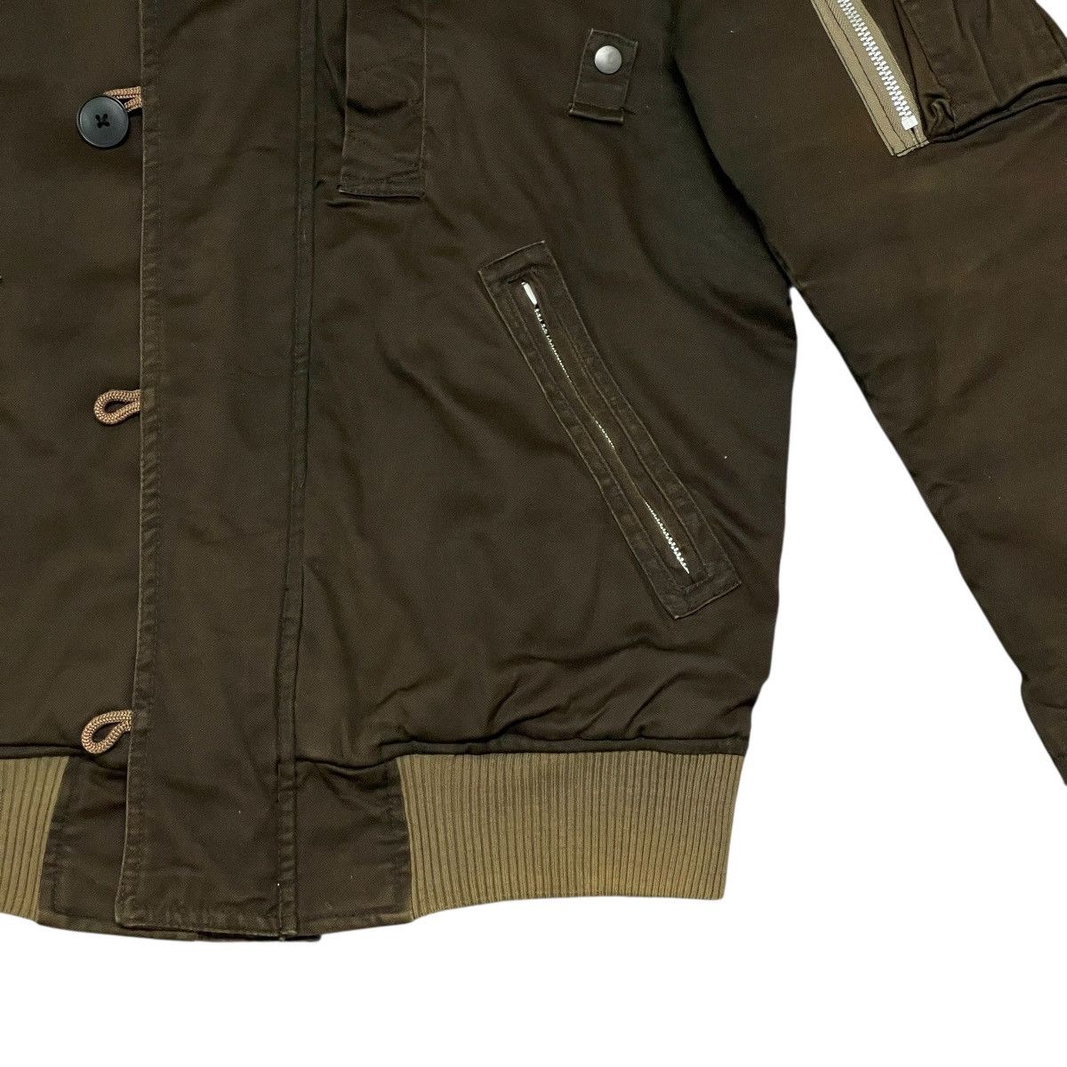 Le Grande Bleu (L.G.B.) Vintage 90s Takeo Kikuchi Army Flight Military Bomber Jacket Size US L / EU 52-54 / 3 - 3 Thumbnail