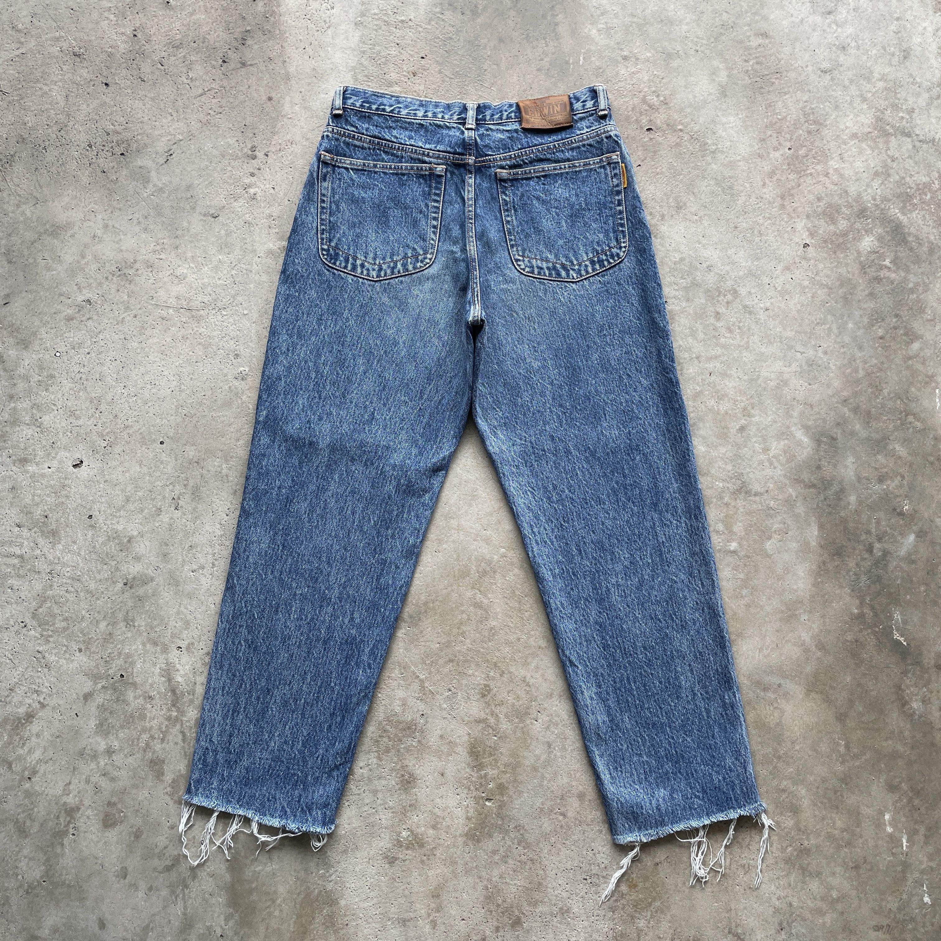 Edwin × Vintage Vintage Edwin Distressed Jeans Release Hem Denim Pants 1990s Size US 30 / EU 46 - 13 Thumbnail