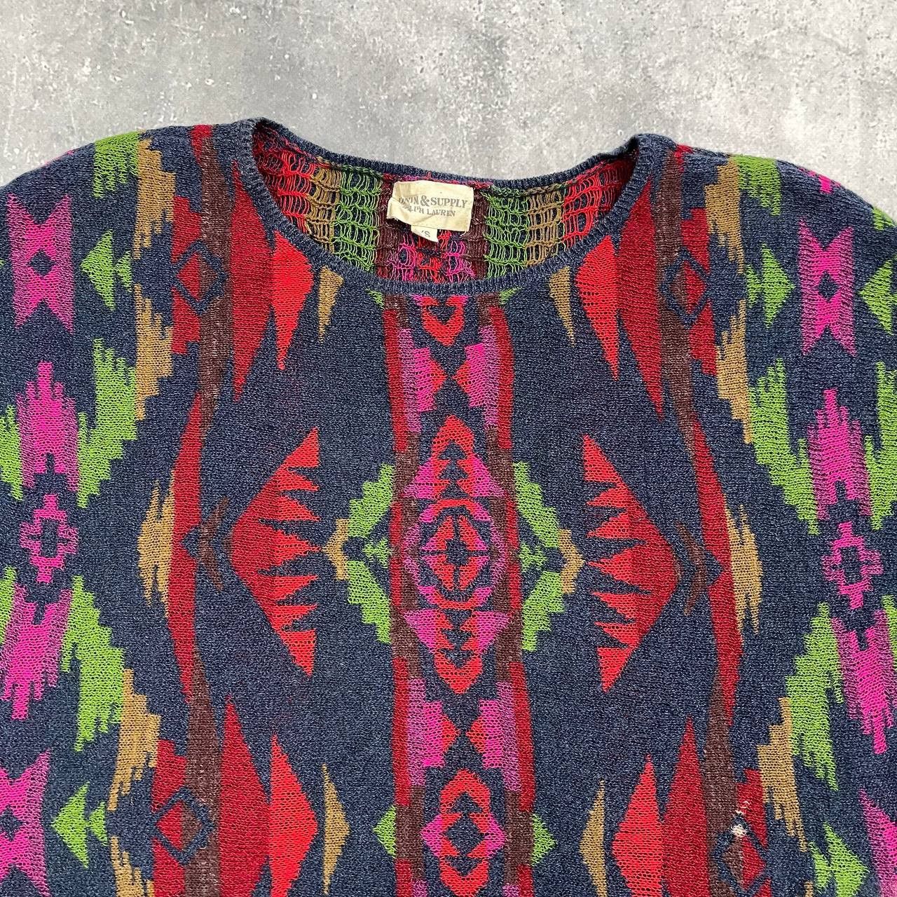 Denim & Supply Ralph Lauren Denim & Supply Ralph Lauren Aztec Pattern SS Sweater Women’s Size XS / US 0-2 / IT 36-38 - 10 Thumbnail