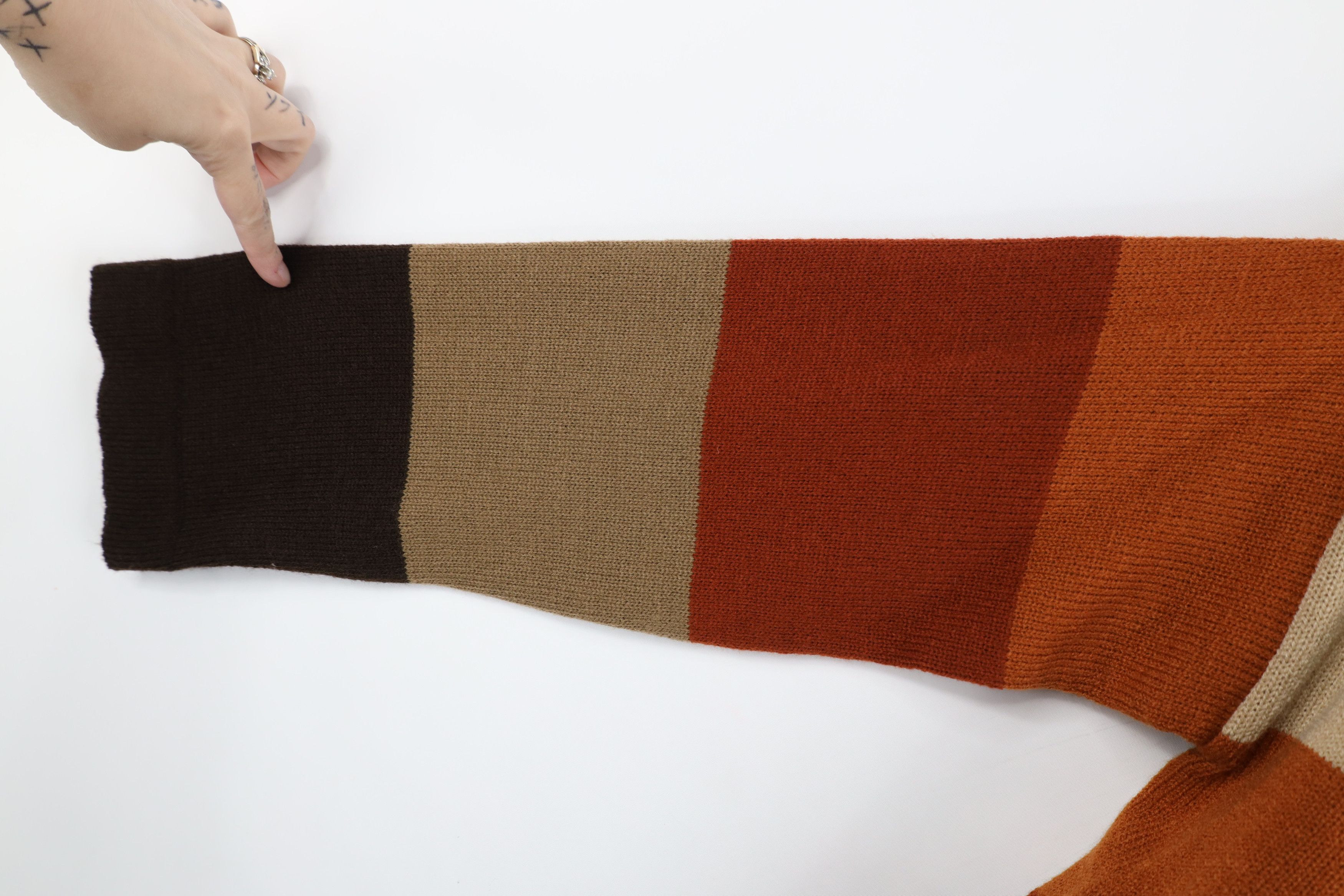 Vintage Deadstock Vintage 70s Mid Century Modern Knit Sweater Size L / US 10 / IT 46 - 5 Thumbnail
