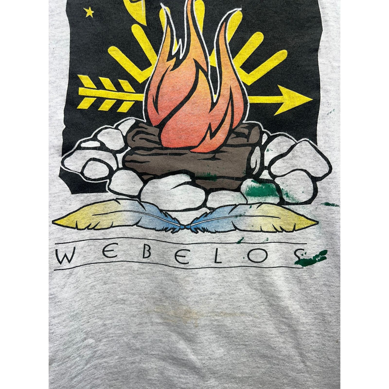 Vintage Vintage Boy Scouts Shirt Webelos Fire Graphic Nature 90s XL Size US XL / EU 56 / 4 - 5 Thumbnail