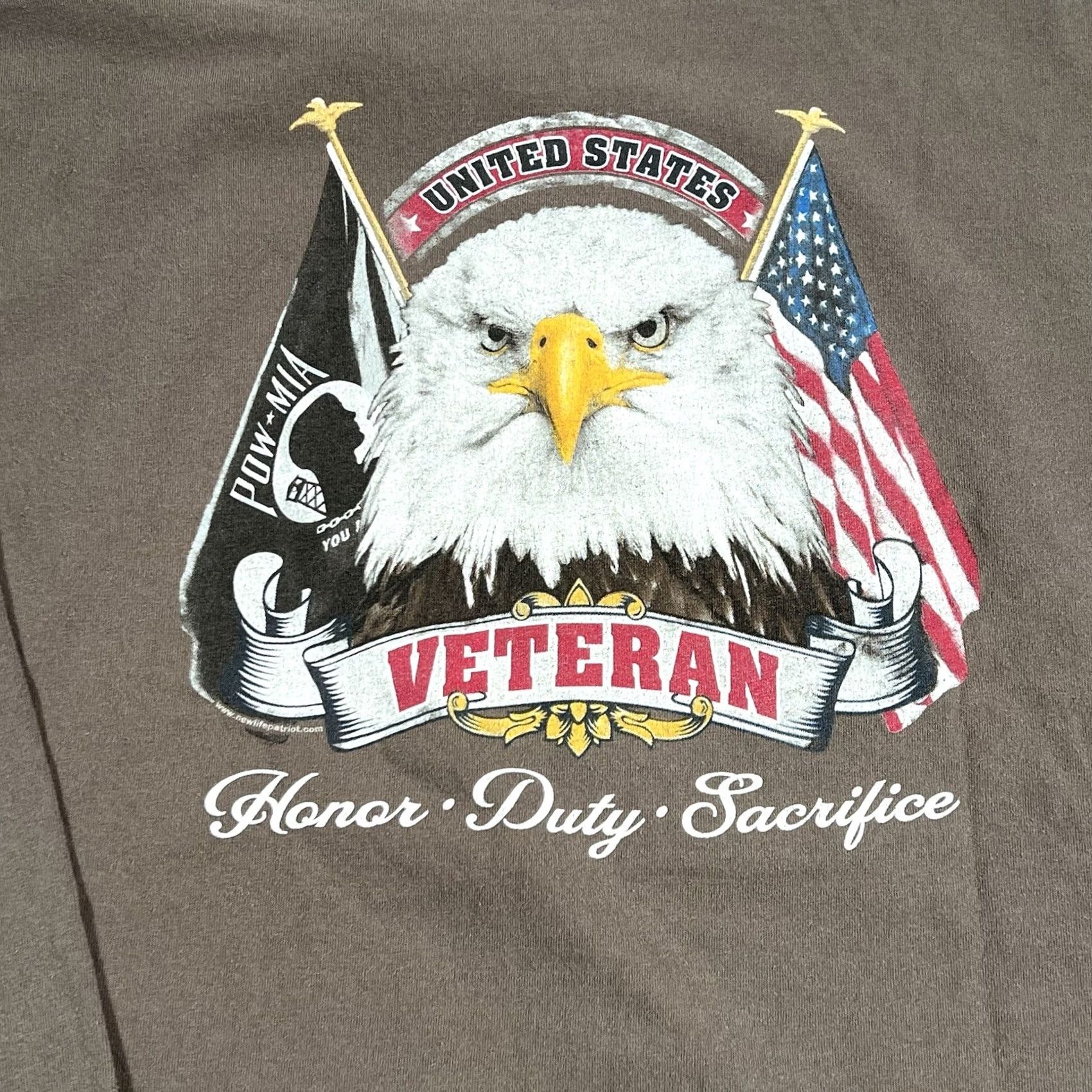 Vintage VINTAGE POW Mia Veterans United States Honor Duty Long Sleeve Tshirt 2XL Men Brown T-Shirt Fans Military Harley Style Shirt Mens Size US XXL / EU 58 / 5 - 4 Thumbnail
