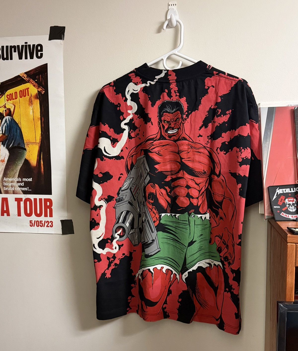Vintage Chronic Images Red Hulk Unleashed Tee Size US L / EU 52-54 / 3 - 3 Thumbnail