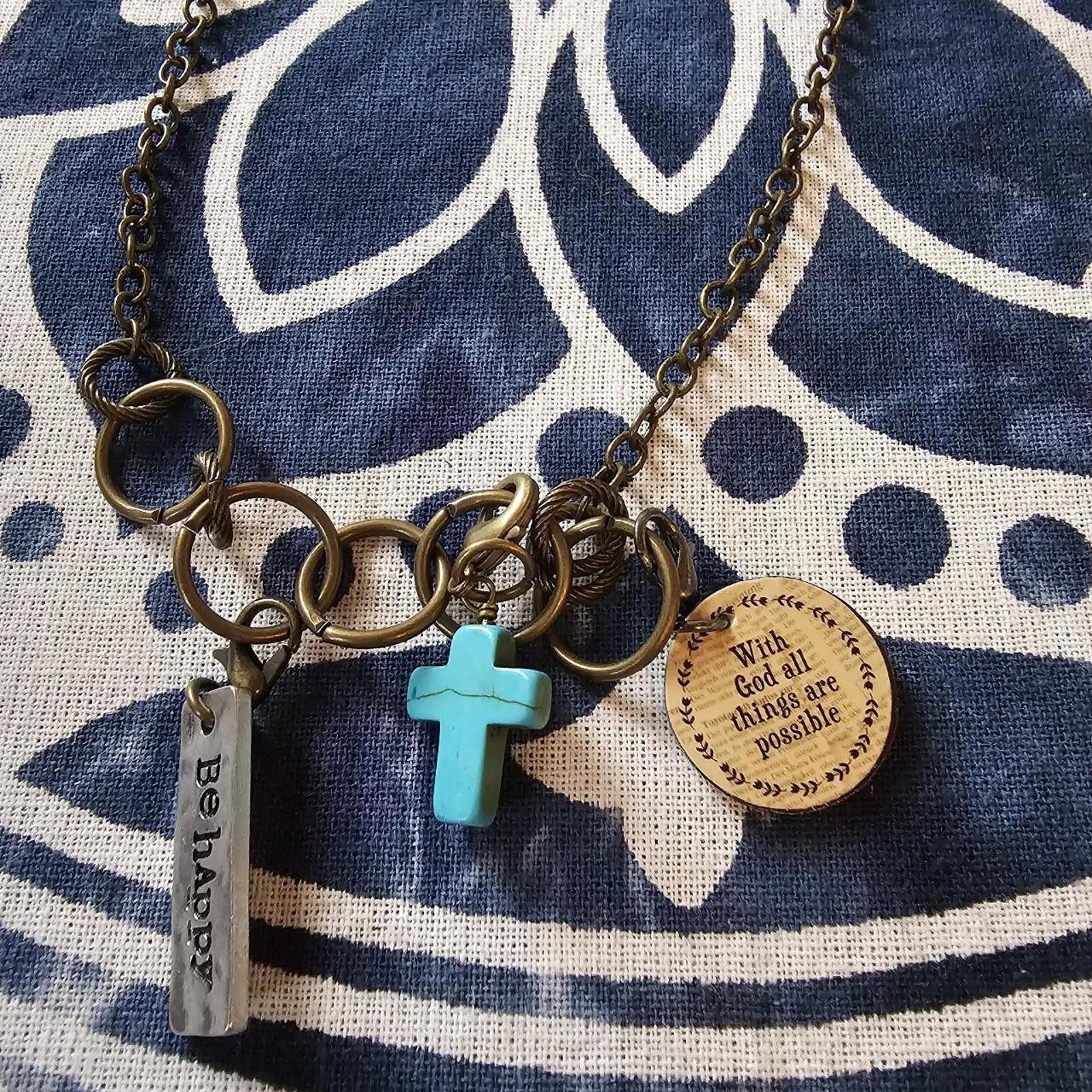 Linea Naturale Natural Life Women's Blue and Gold Charm Necklace Size ONE SIZE - 5 Thumbnail