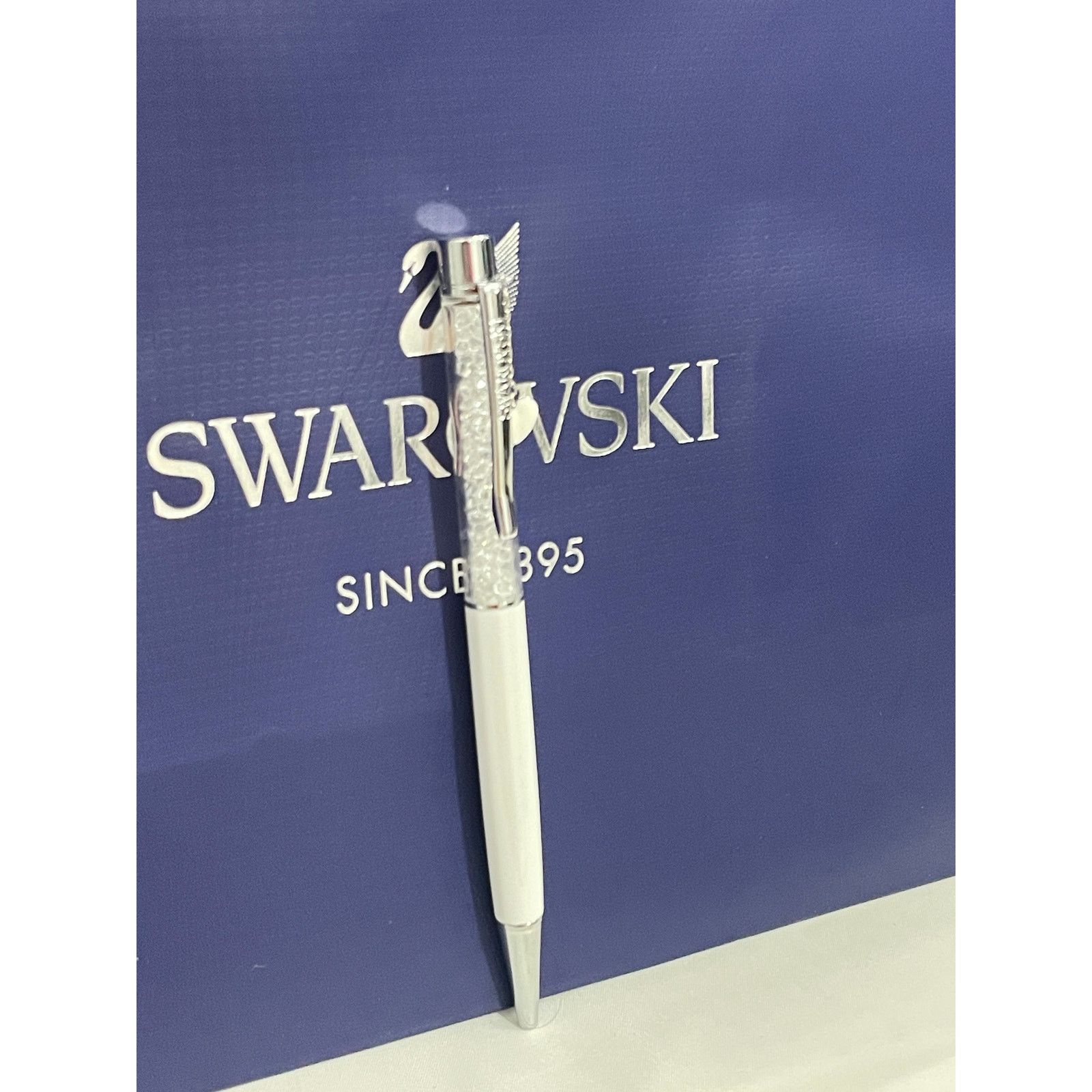 Swarovski Swarovski White Ballpoint Pen dangling heart charm new Size ONE SIZE - 6 Thumbnail
